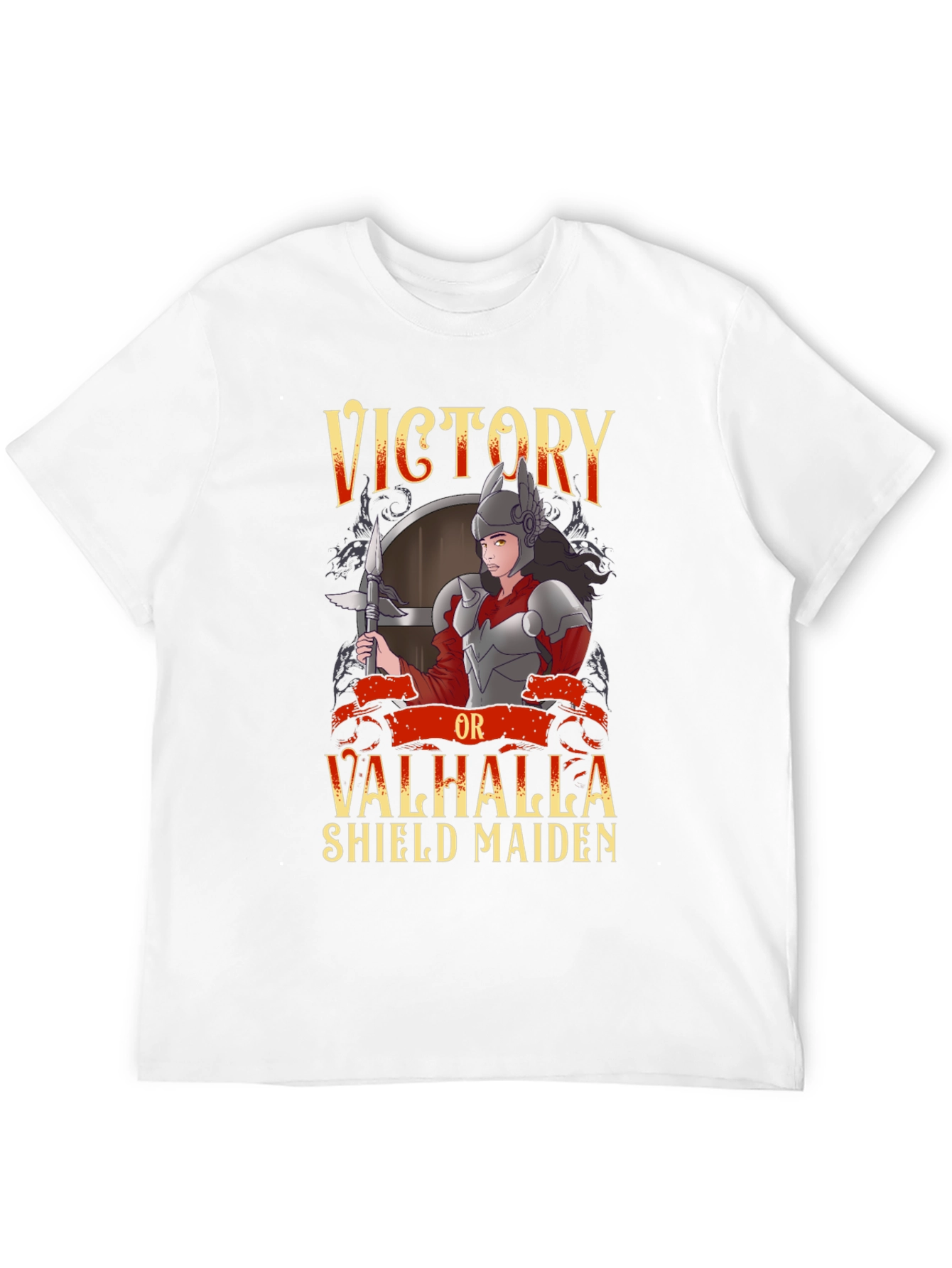Victory or Valhalla Shield Maiden Graphic T-Shirt