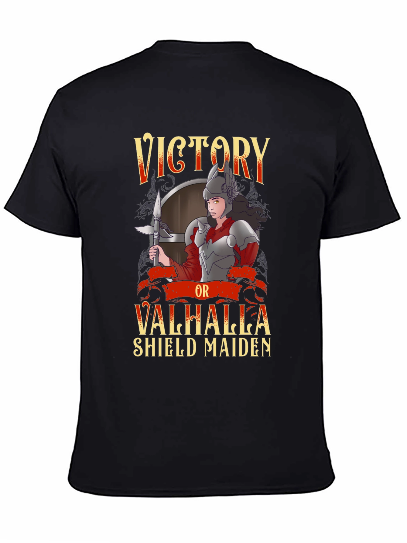 Victory or Valhalla Shield Maiden Graphic T-Shirt