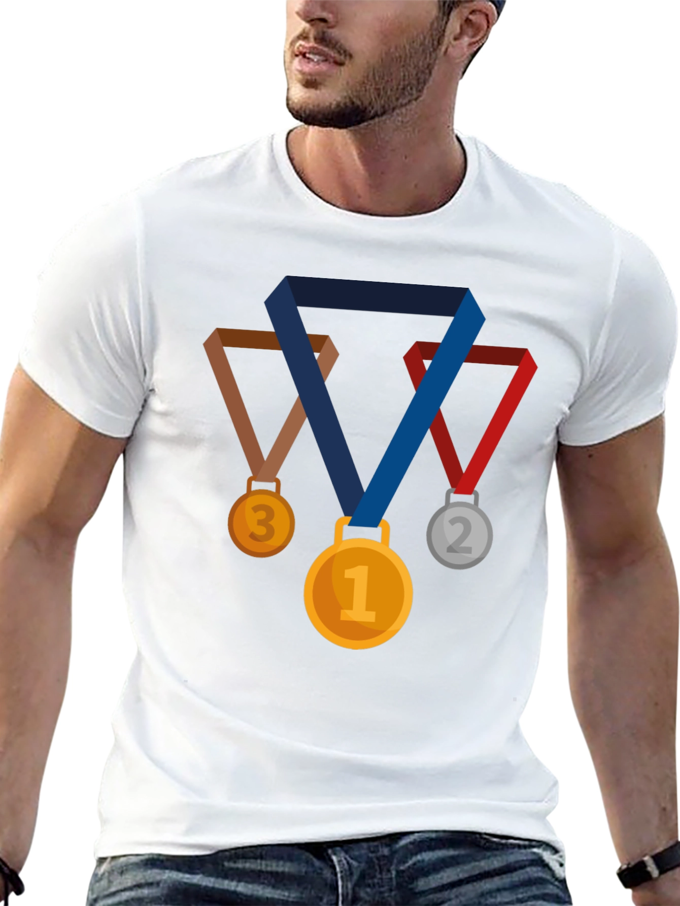 Medal Graphic Black T-Shirt