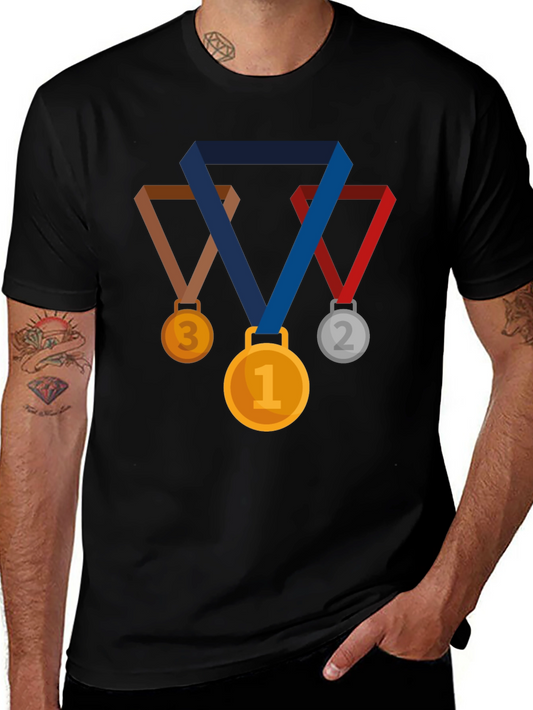 Medal Graphic Black T-Shirt