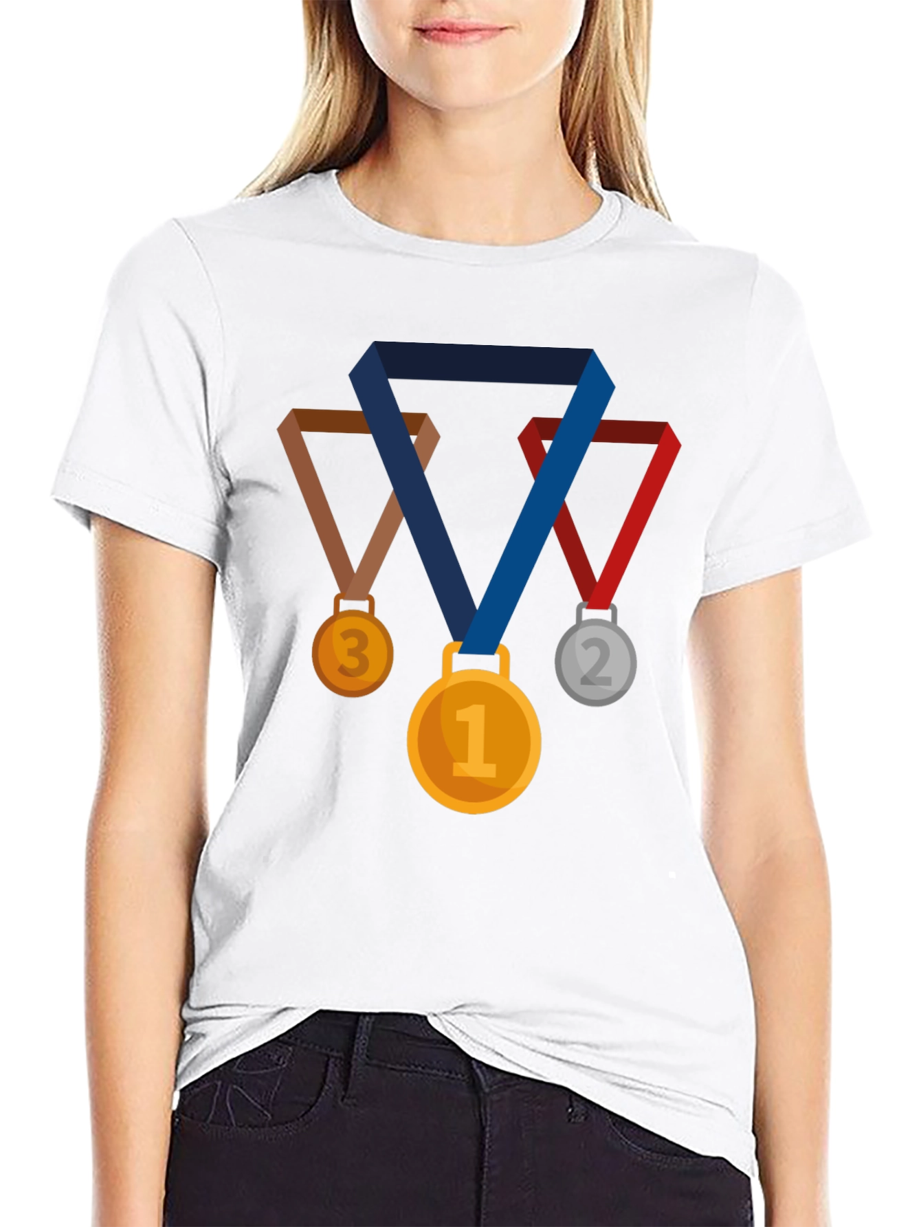 Medal Graphic Black T-Shirt