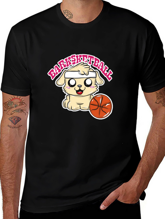 Barksketball Dog Graphic T-Shirt - Cute and Comfy