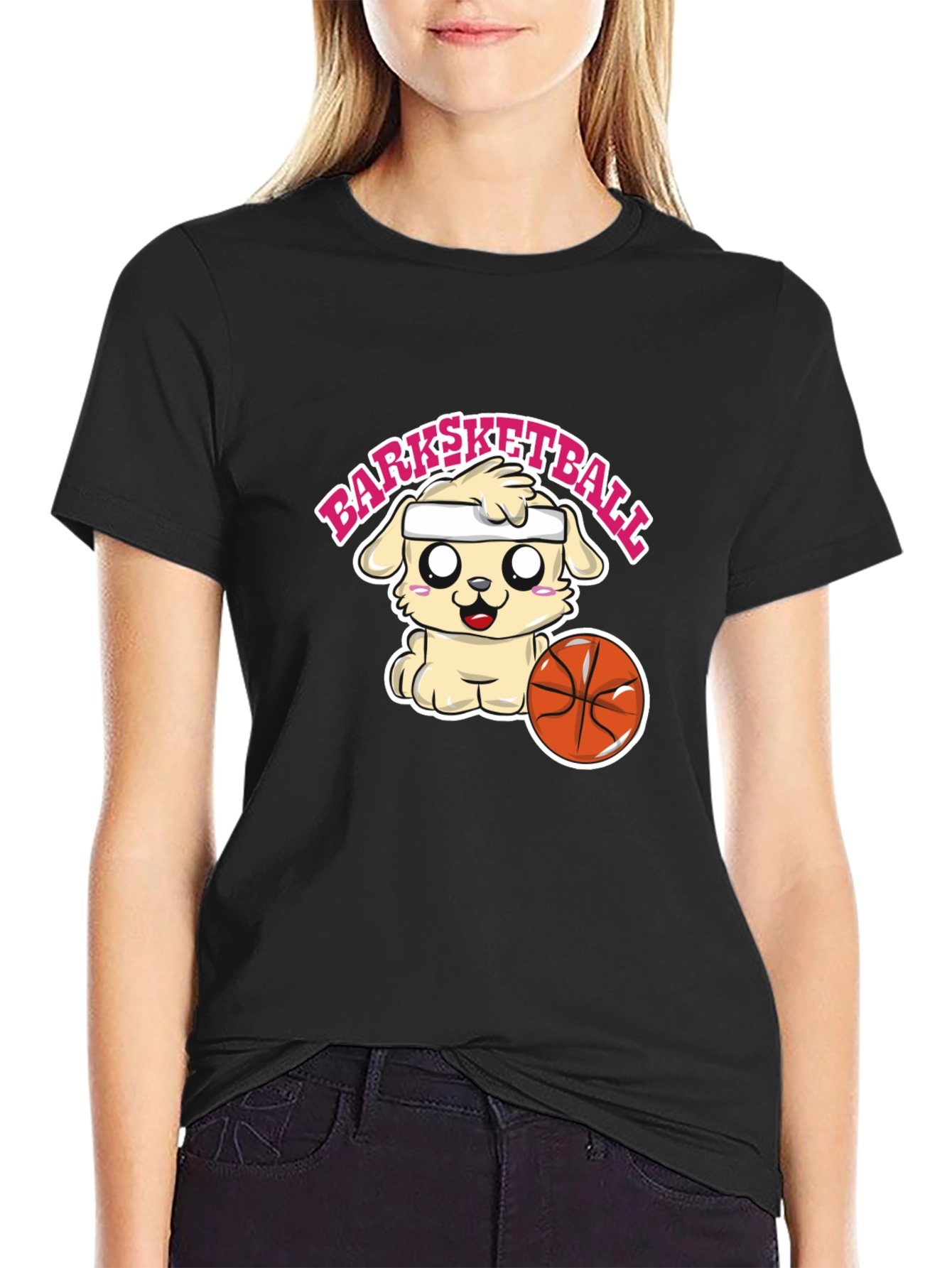 Barksketball Dog Graphic T-Shirt - Cute and Comfy