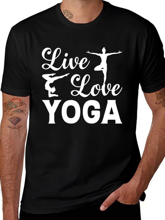 Live Love Yoga Graphic T-Shirt Black