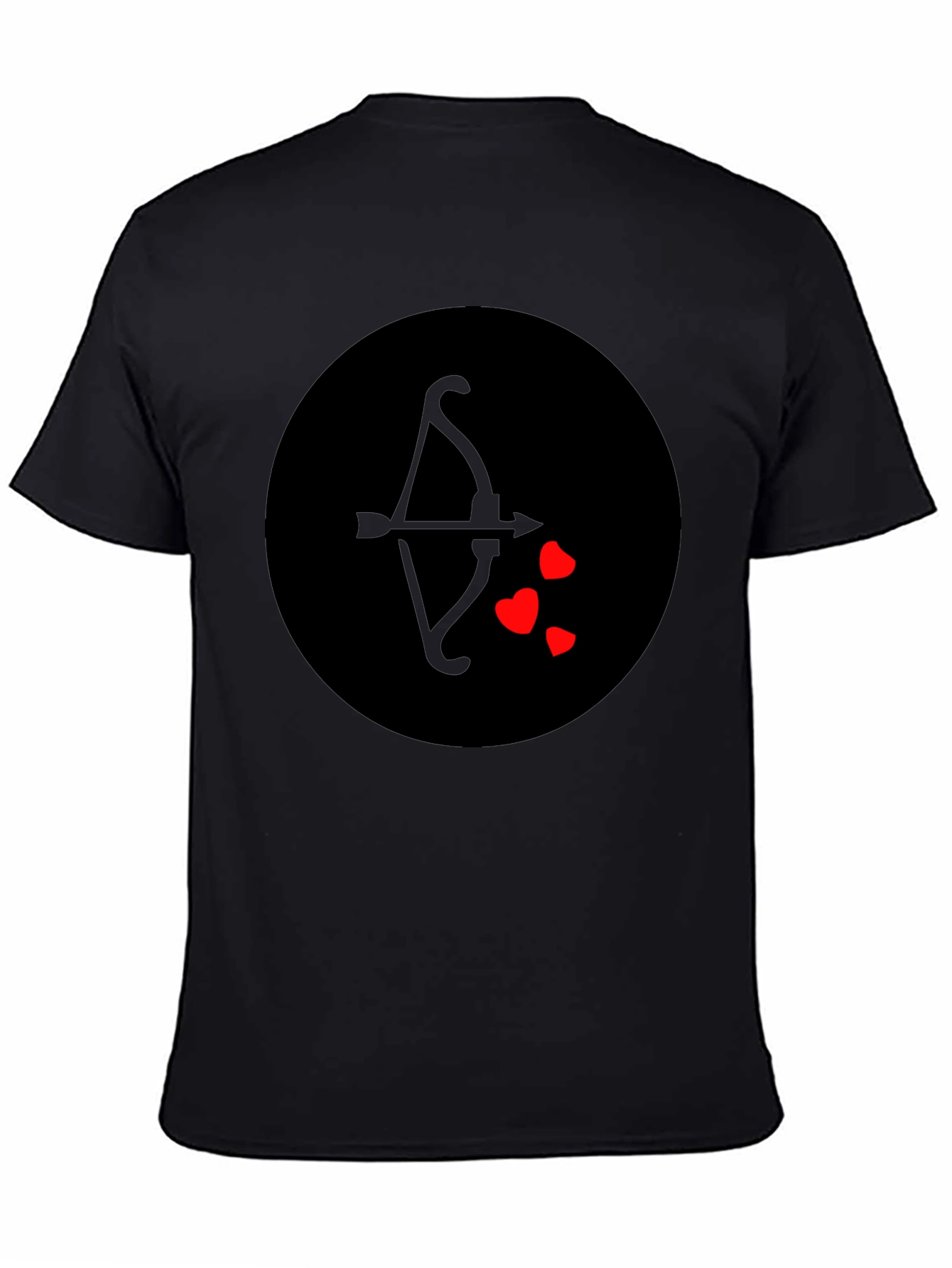 Cupids Arrow Heart T-Shirt - Black Graphic Tee