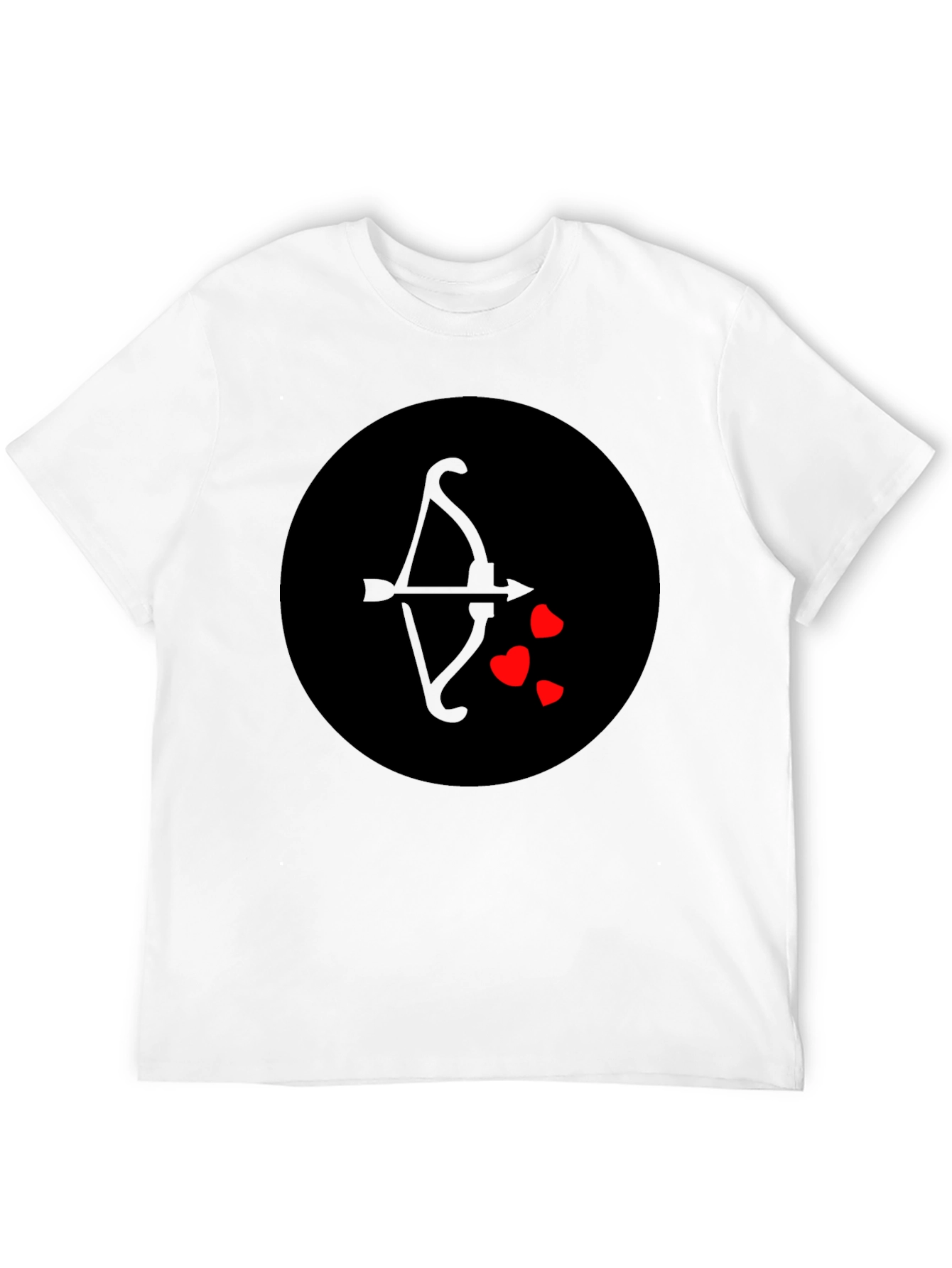 Cupids Arrow Heart T-Shirt - Black Graphic Tee