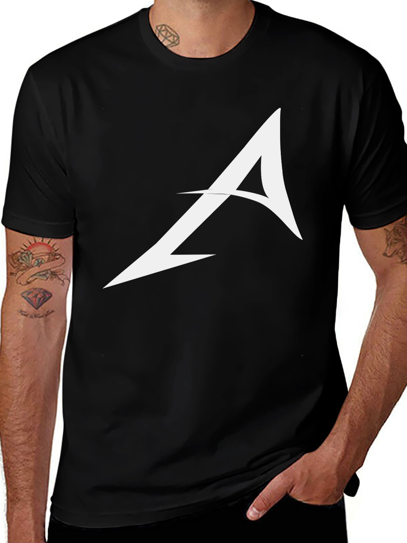 Bold A Graphic Black T-Shirt