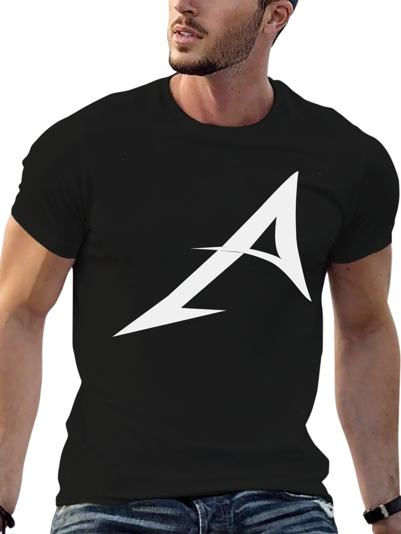 Bold A Graphic Black T-Shirt