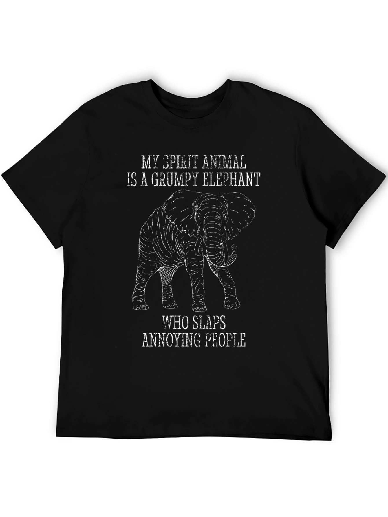 Grumpy Elephant Spirit Animal T-Shirt