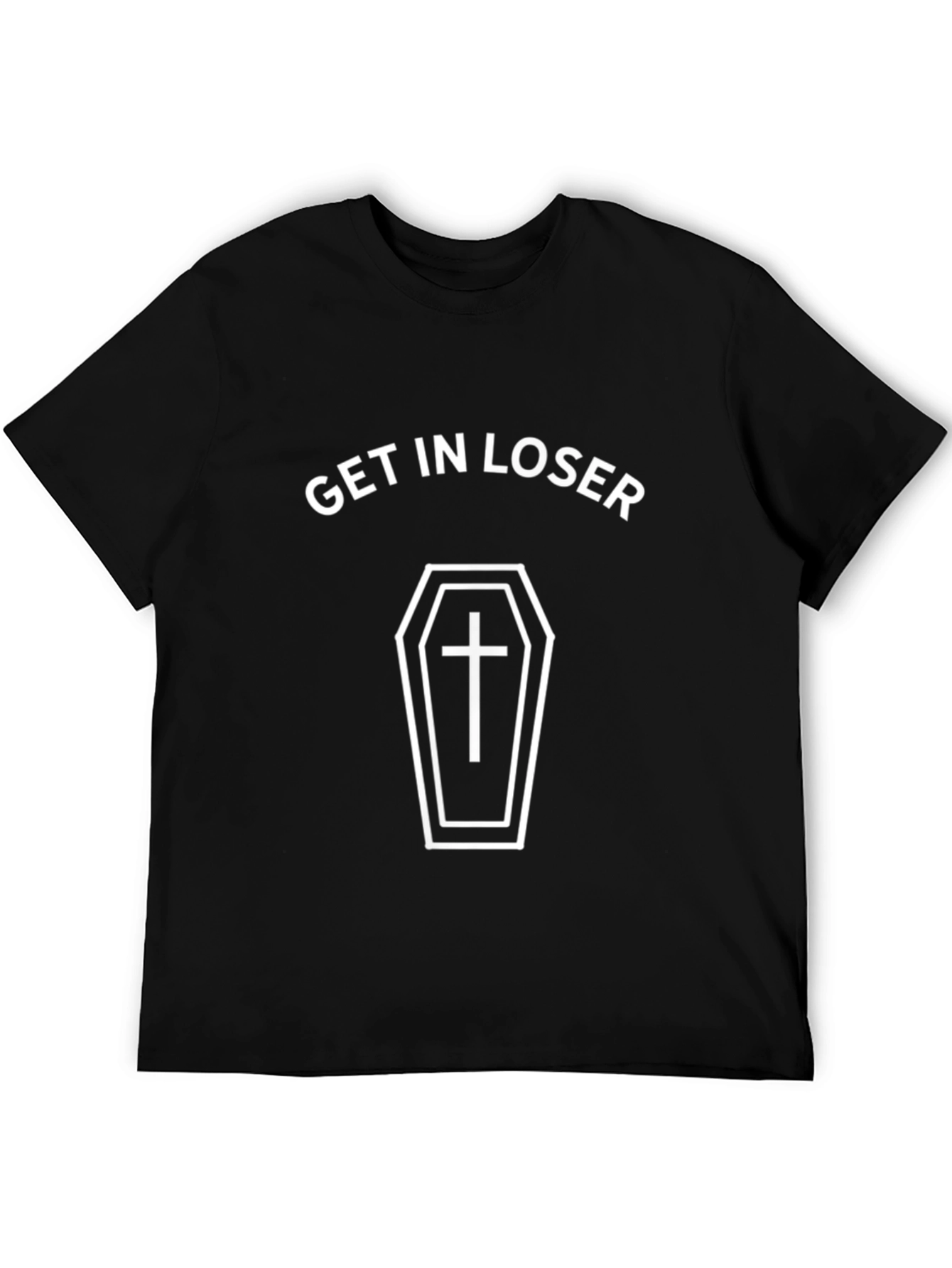 Get In Loser Coffin Graphic Tee - Funny T-Shirt