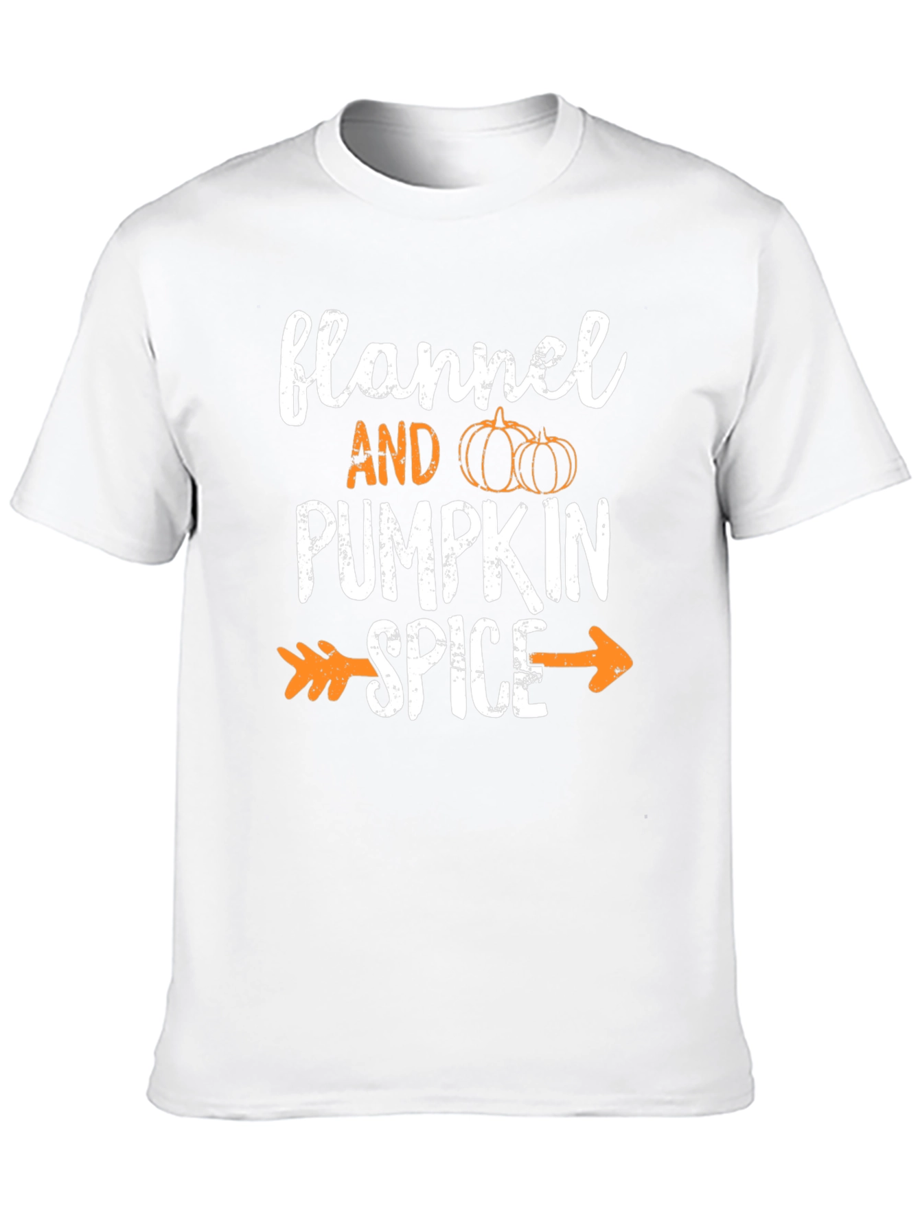 Flannel & Pumpkin Spice Arrow Black T-Shirt