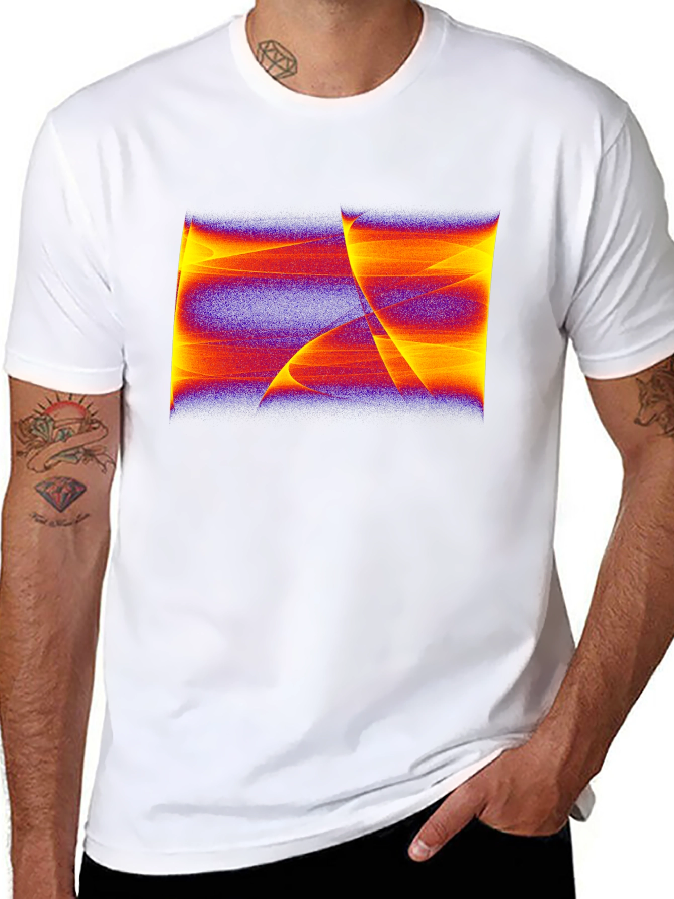 Abstract Art Graphic Black T-Shirt