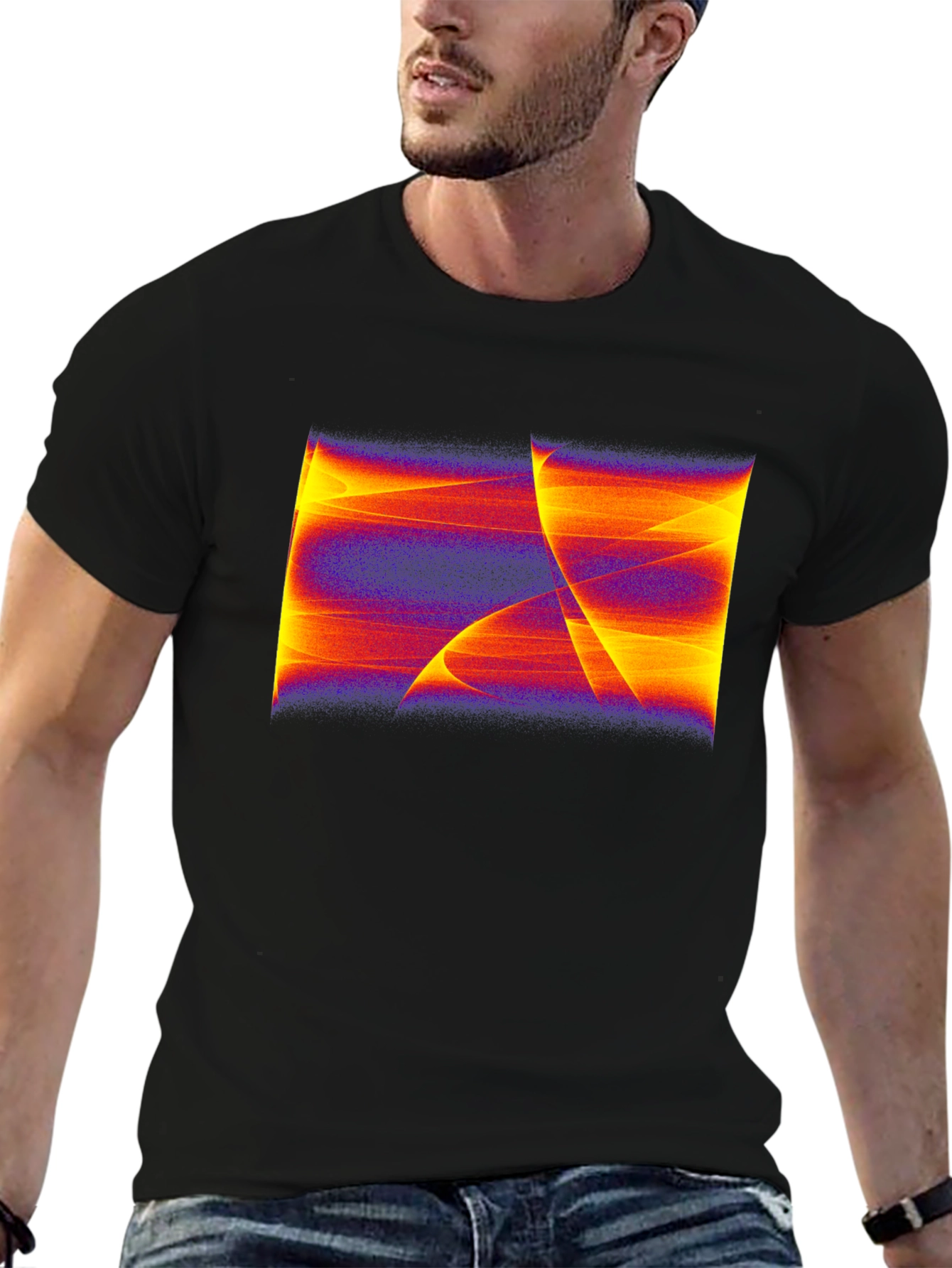 Abstract Art Graphic Black T-Shirt
