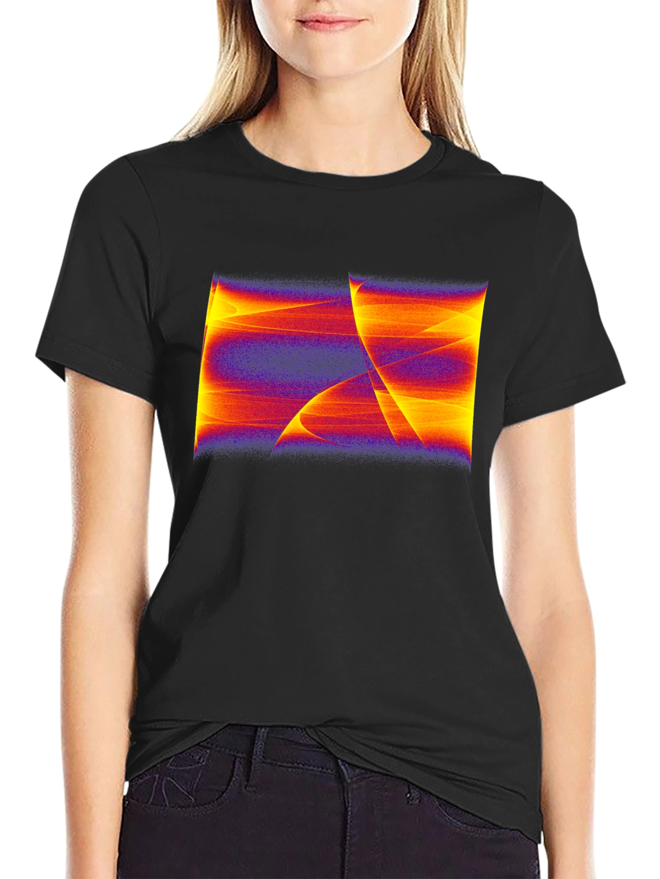 Abstract Art Graphic Black T-Shirt