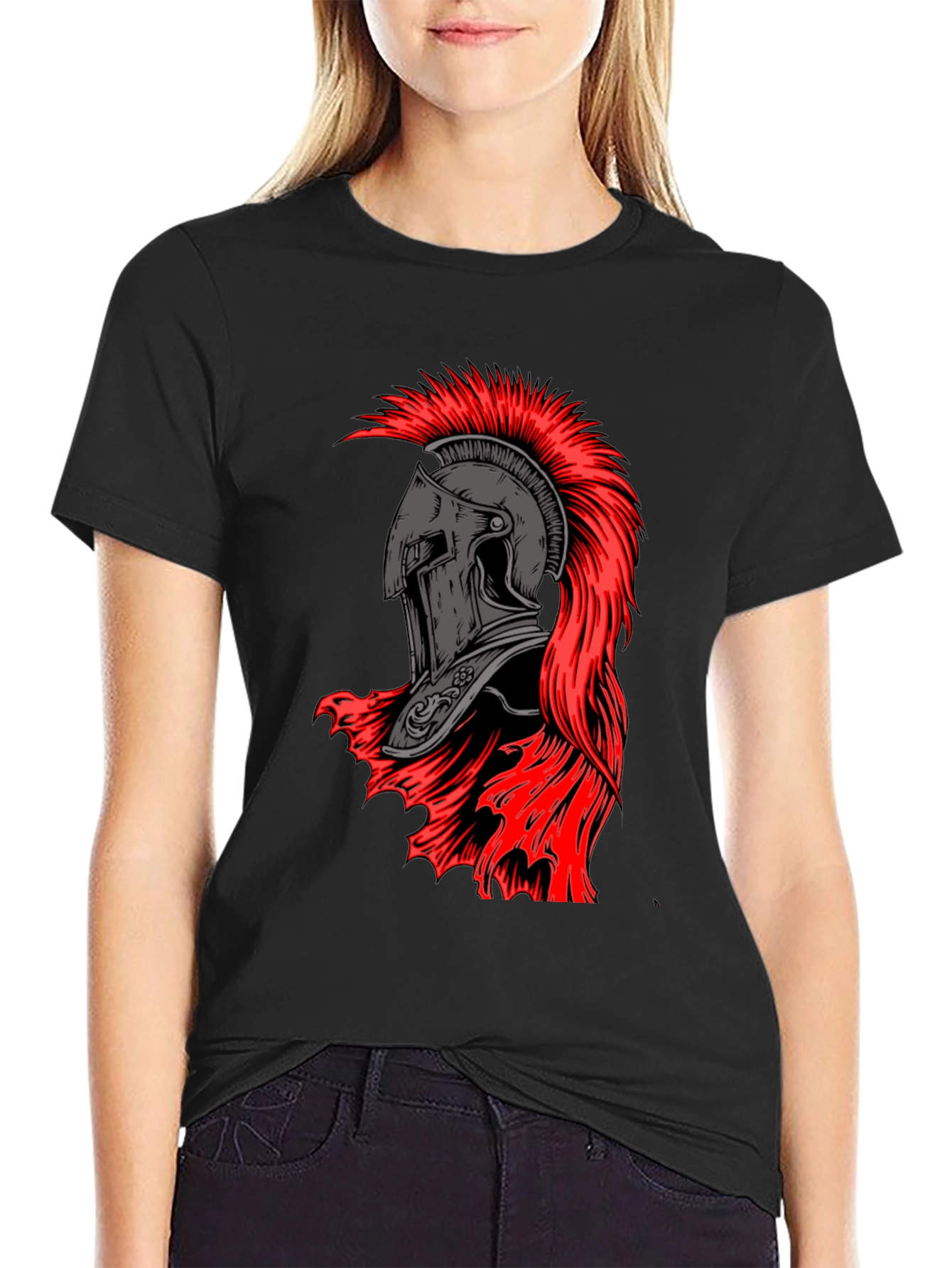 Spartan Helmet Graphic Tee - Black