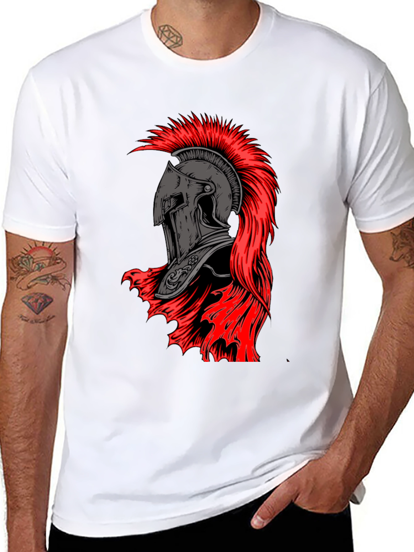 Spartan Helmet Graphic Tee - Black