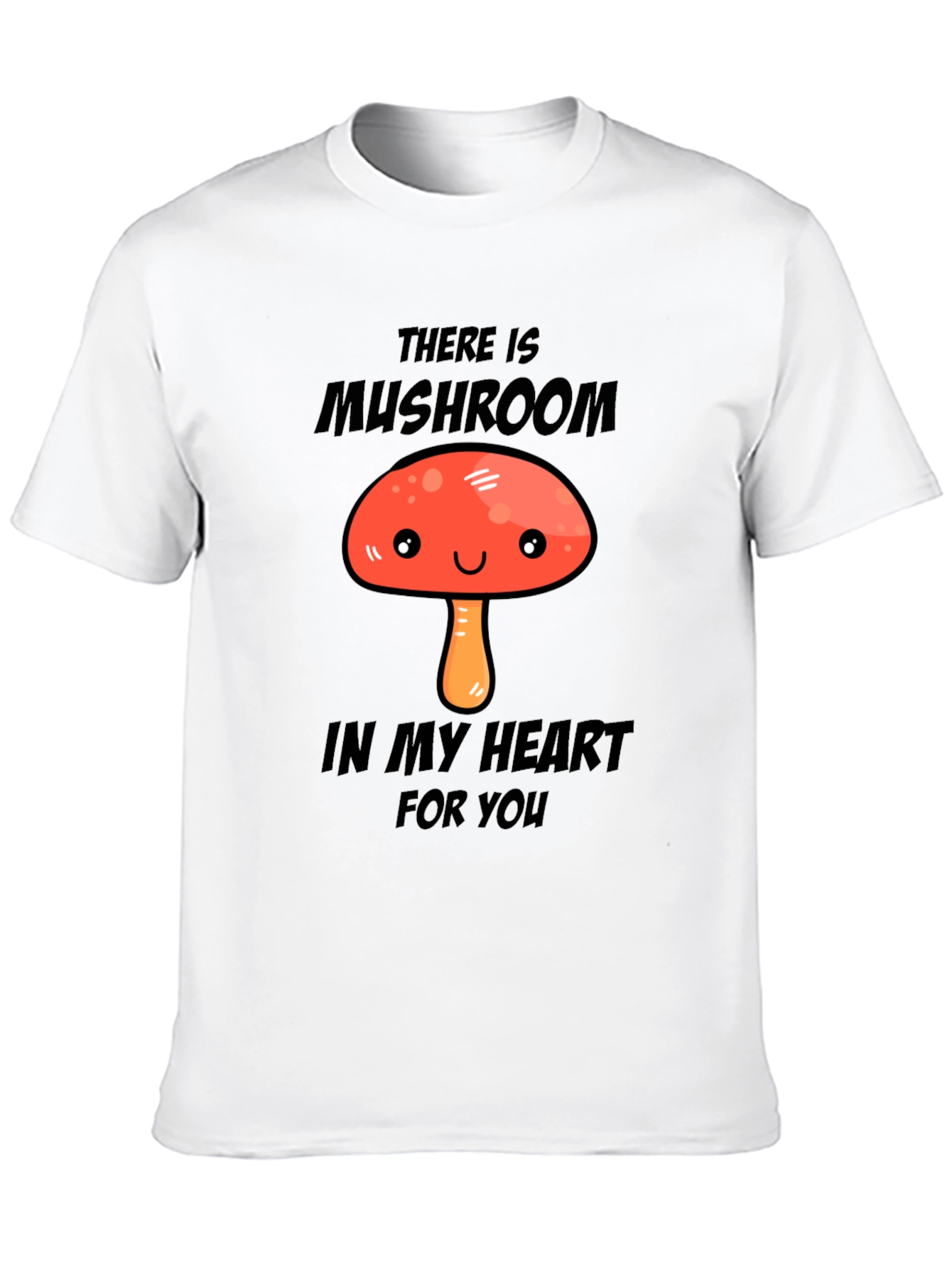 Mushroom Heart Graphic T-Shirt - Cute & Fun