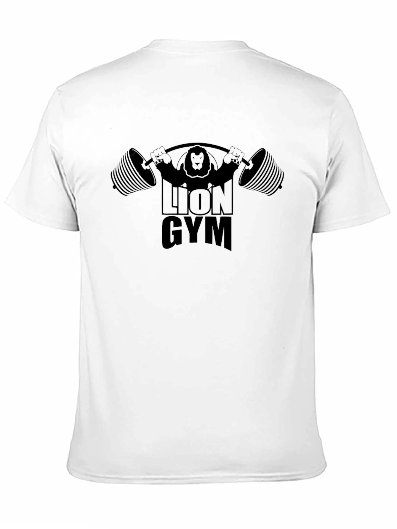 Lion Gym Black T-Shirt - Workout Apparel
