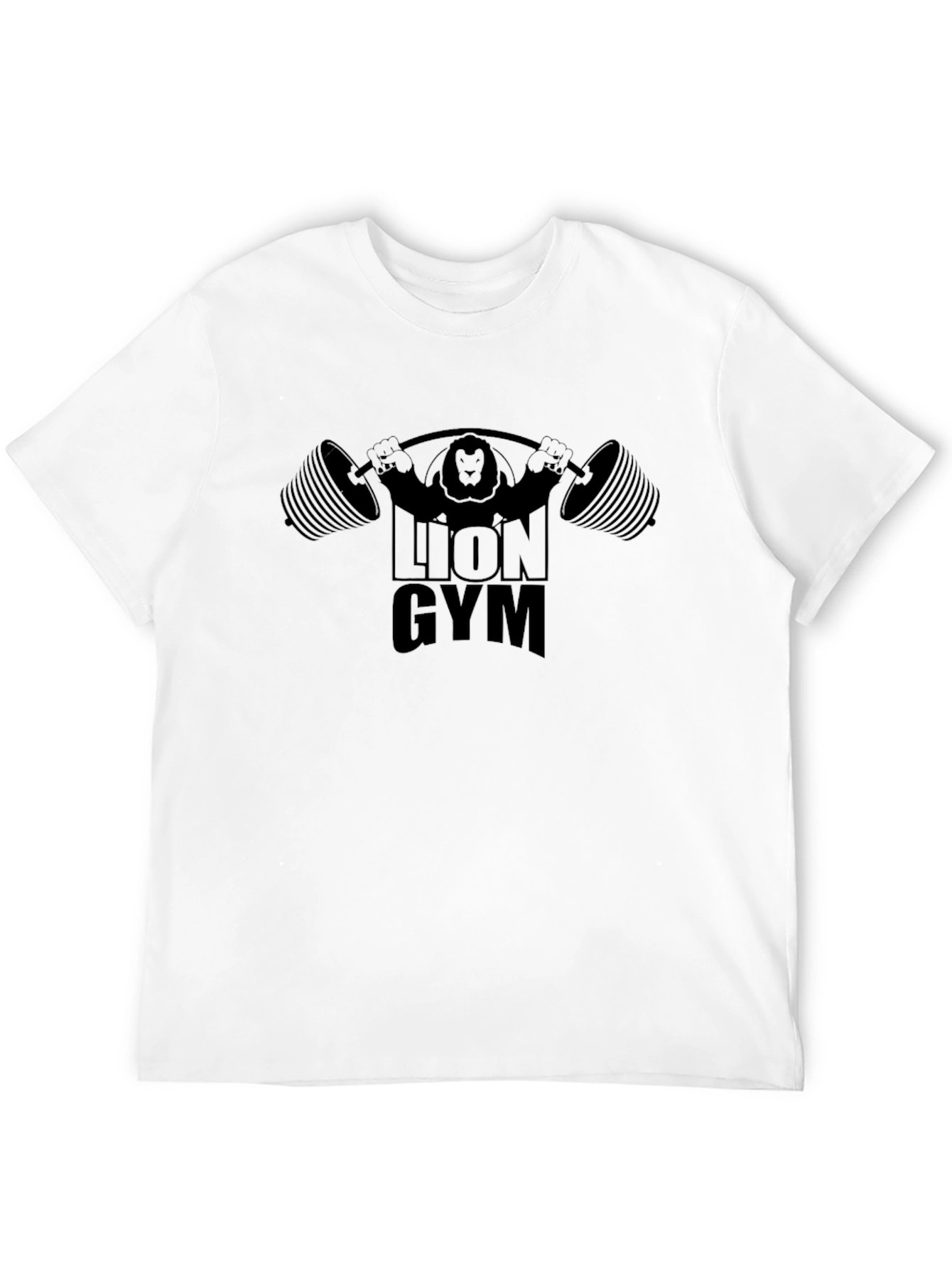 Lion Gym Black T-Shirt - Workout Apparel