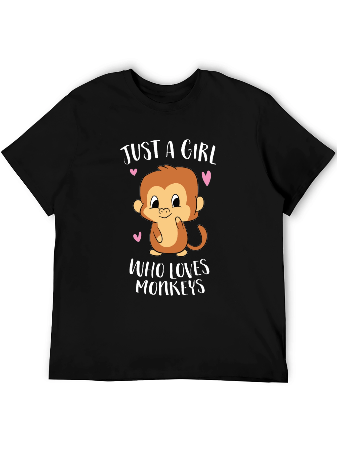 Just a Girl Who Loves Monkeys Graphic T-Shirt