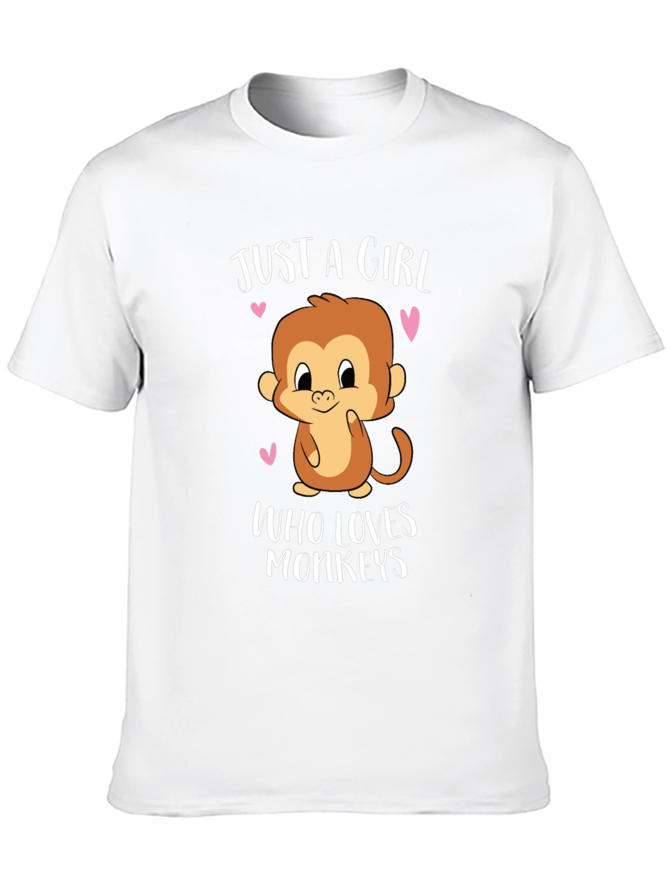 Just a Girl Who Loves Monkeys Graphic T-Shirt