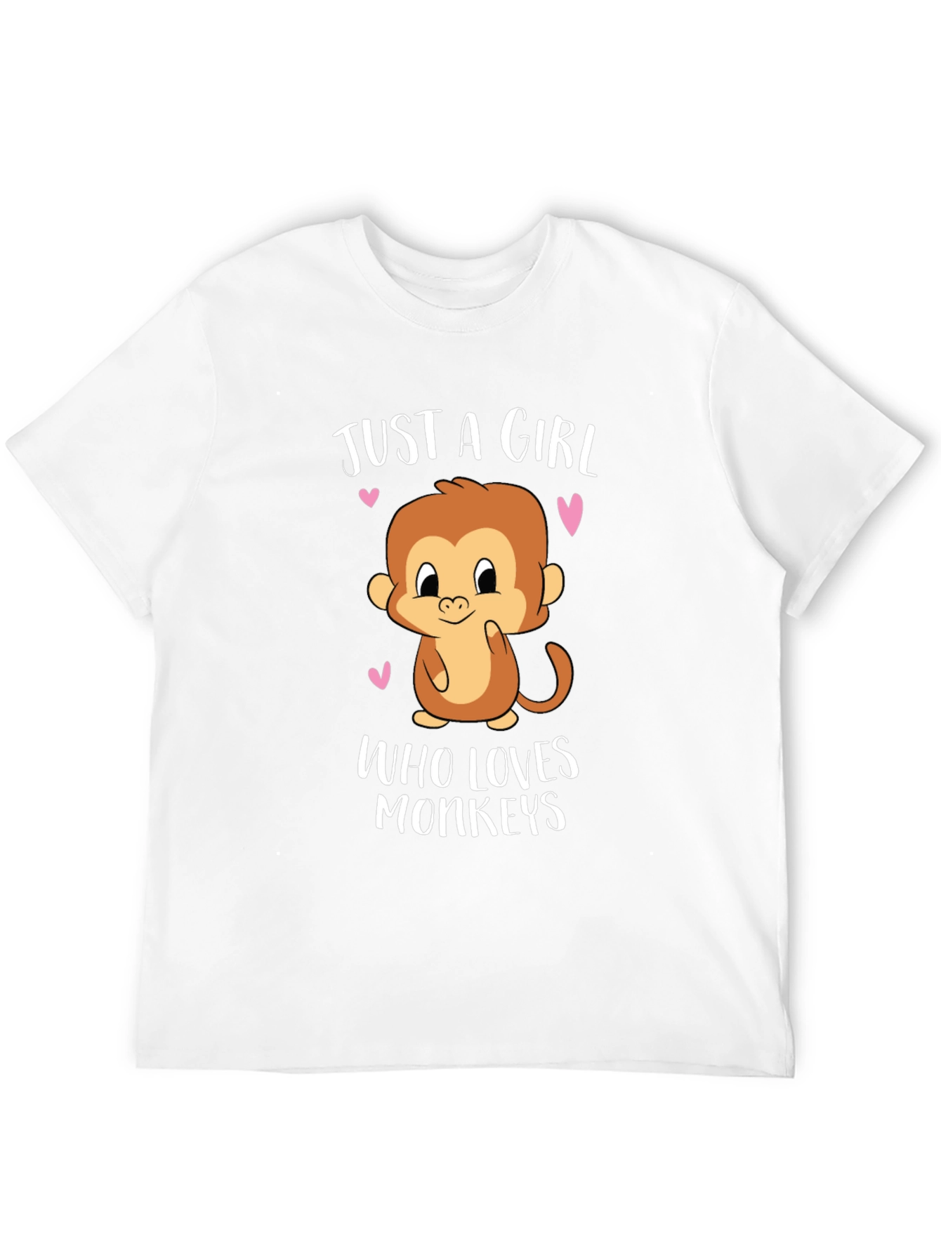 Just a Girl Who Loves Monkeys Graphic T-Shirt