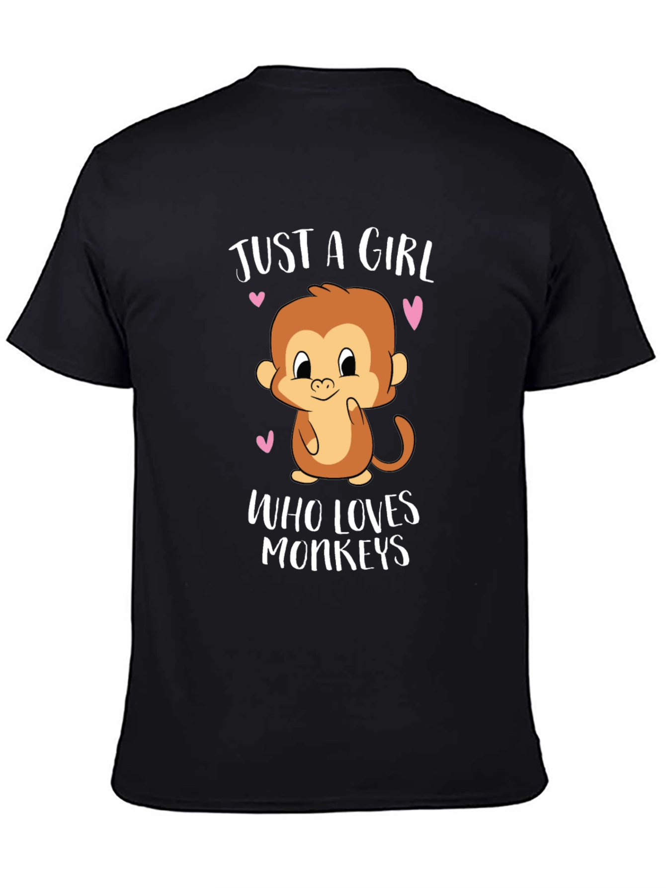 Just a Girl Who Loves Monkeys Graphic T-Shirt