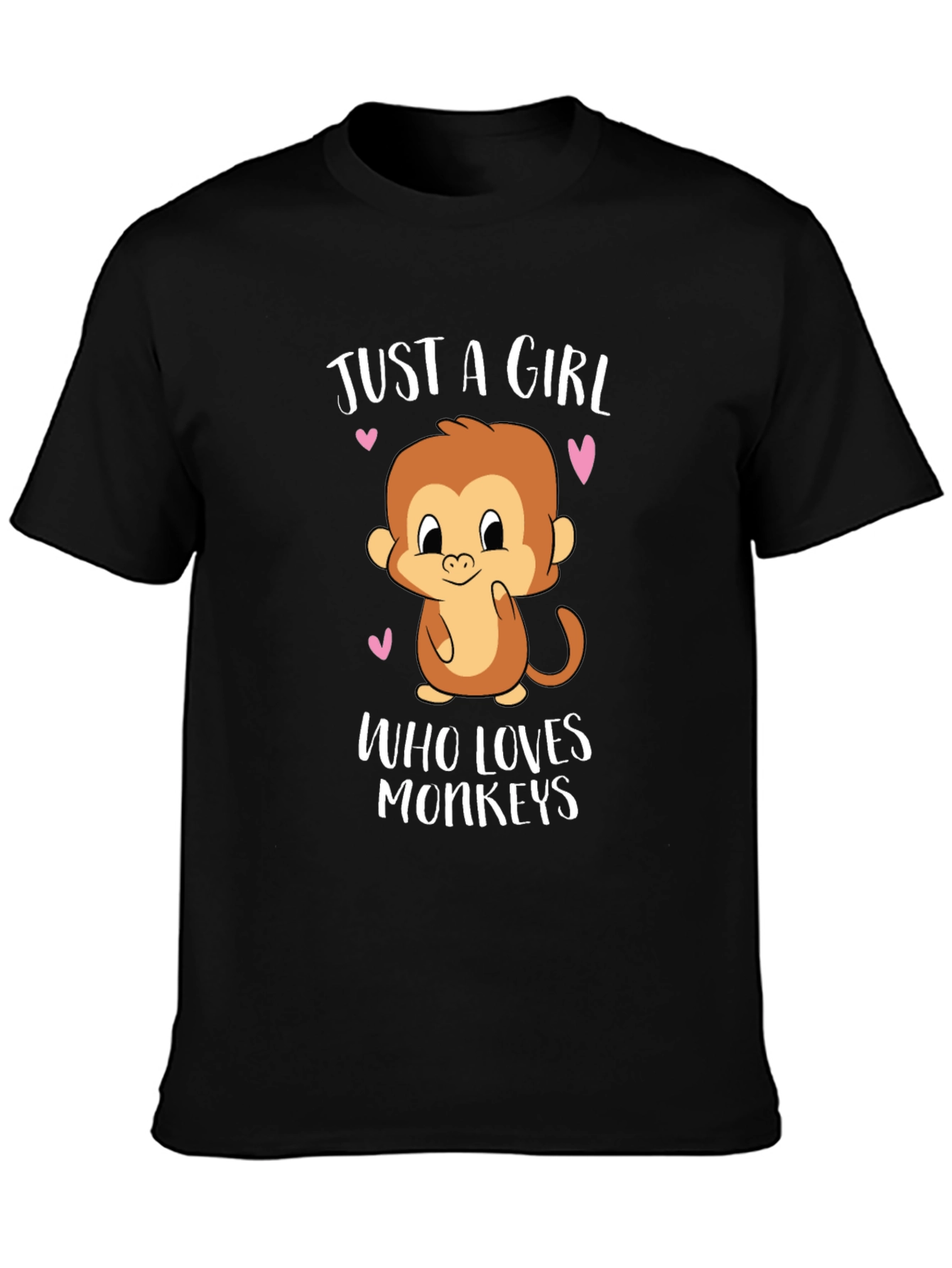 Just a Girl Who Loves Monkeys Graphic T-Shirt