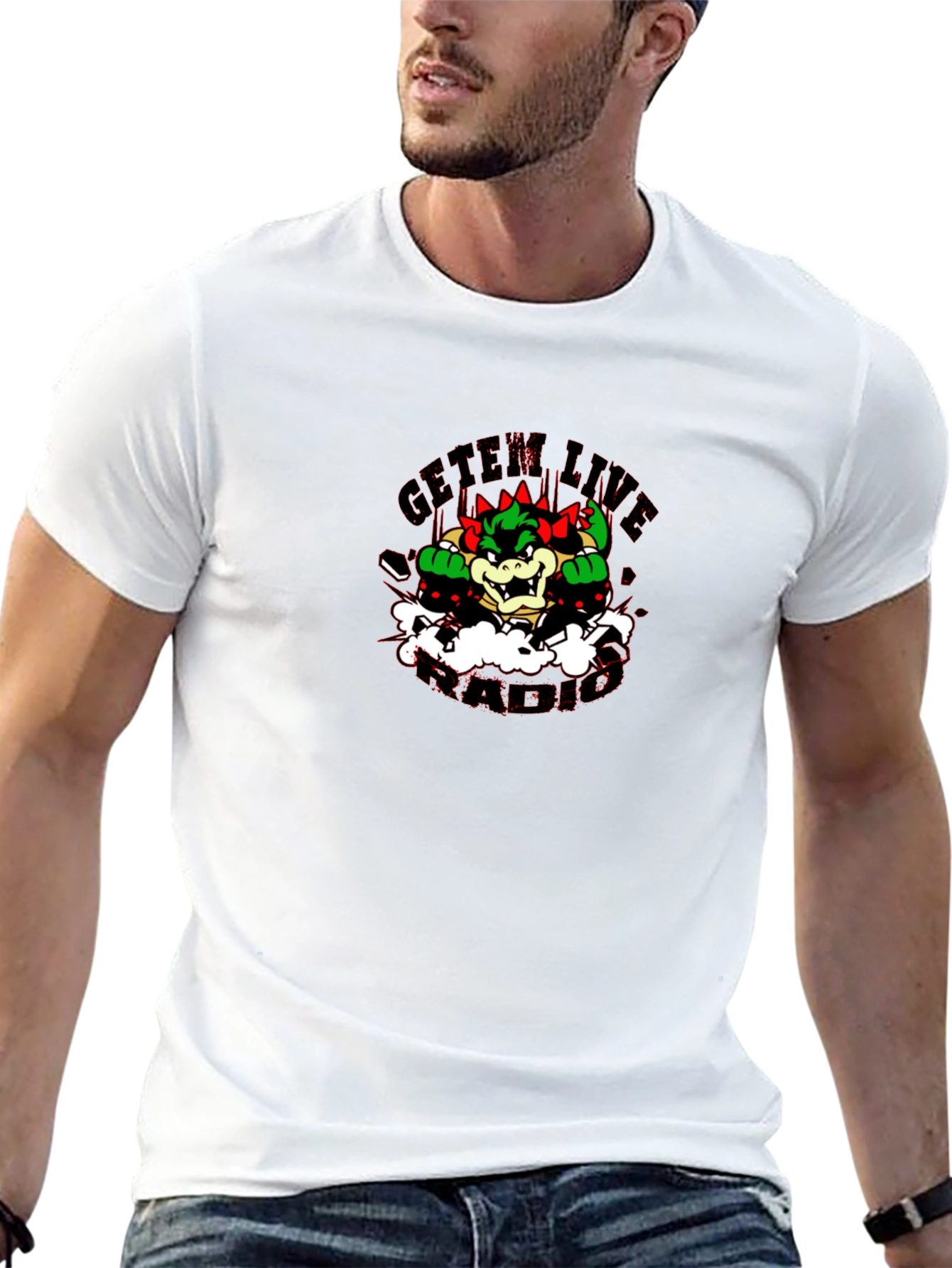 Bowser GetEm Live Black T-Shirt