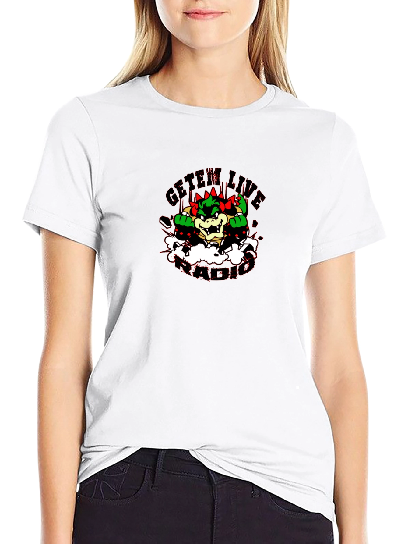 Bowser GetEm Live Black T-Shirt