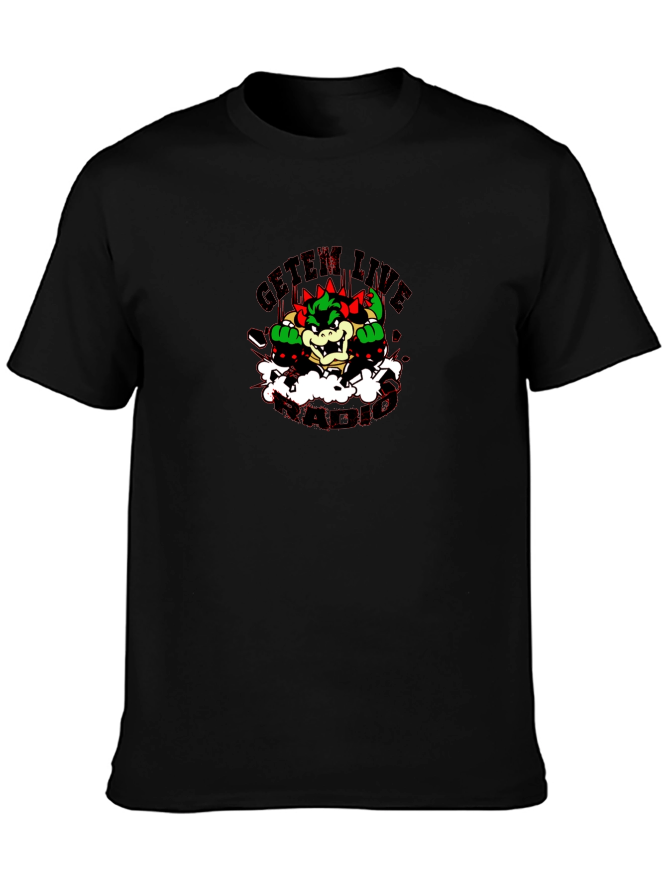 Bowser GetEm Live Black T-Shirt