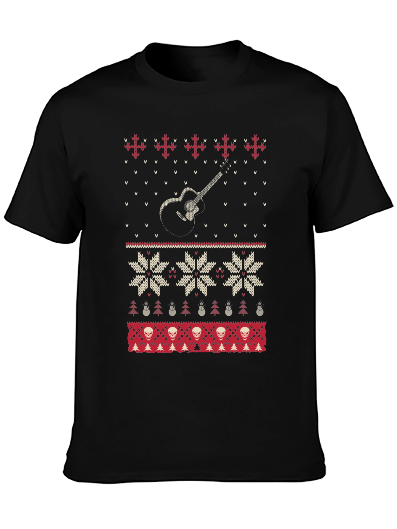 Guitar Ugly Christmas Sweater T-Shirt