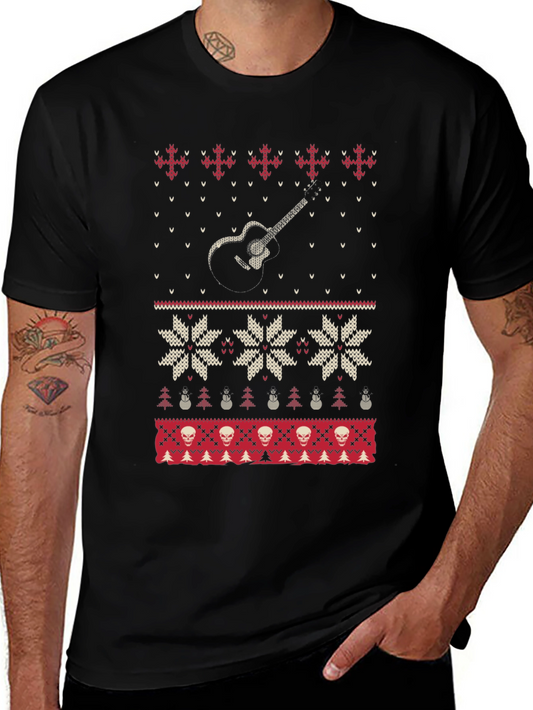 Guitar Ugly Christmas Sweater T-Shirt