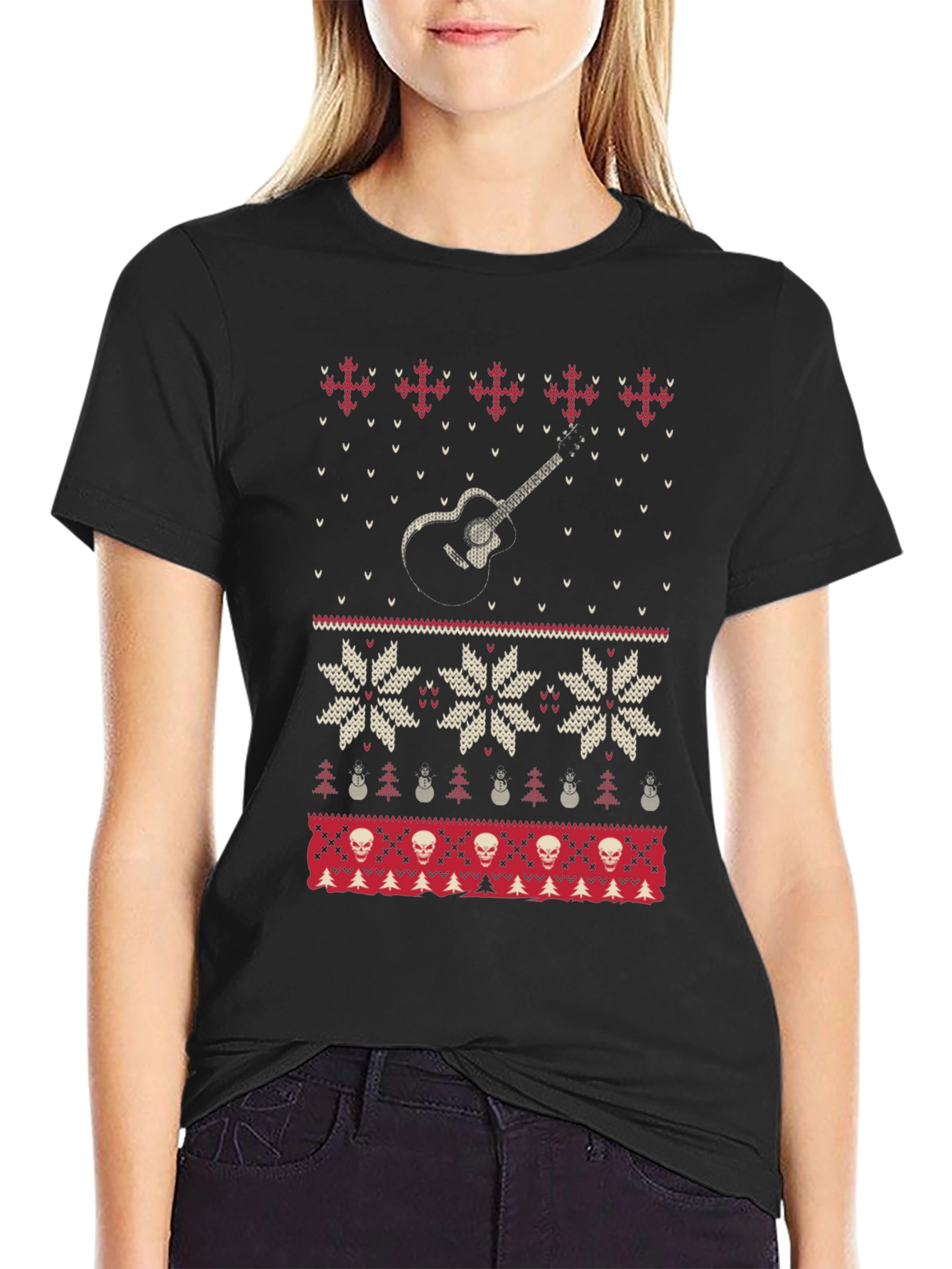 Guitar Ugly Christmas Sweater T-Shirt
