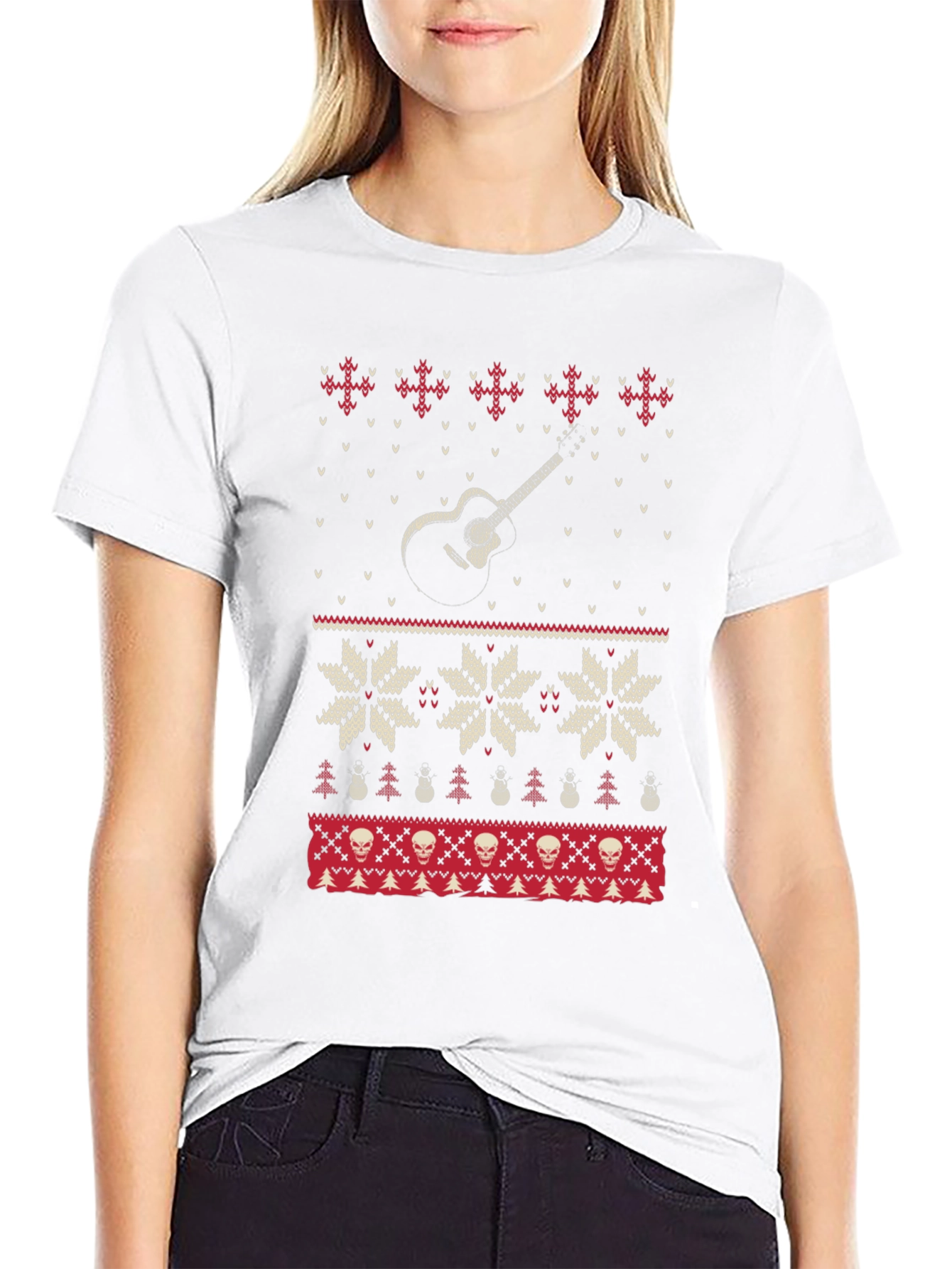 Guitar Ugly Christmas Sweater T-Shirt