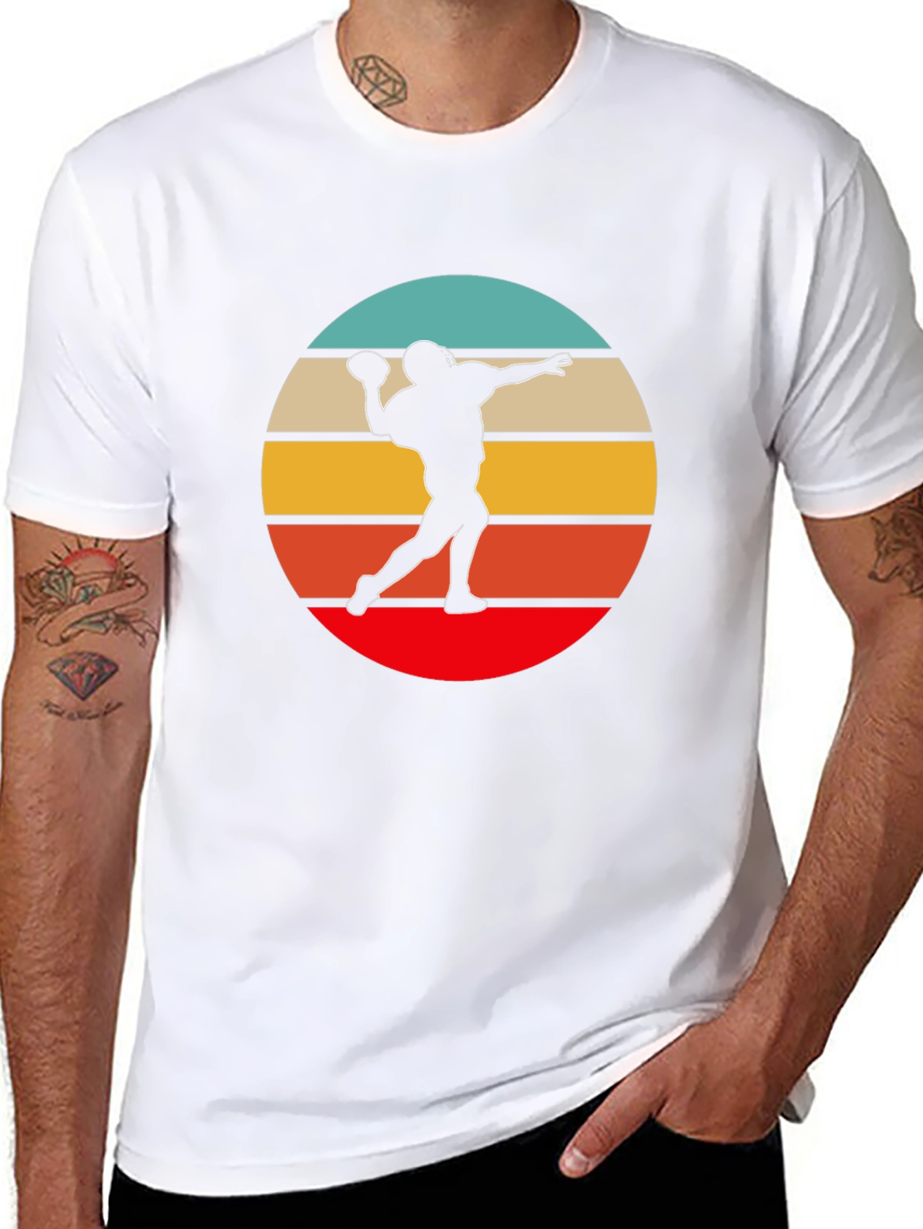 Retro Football Player Tee