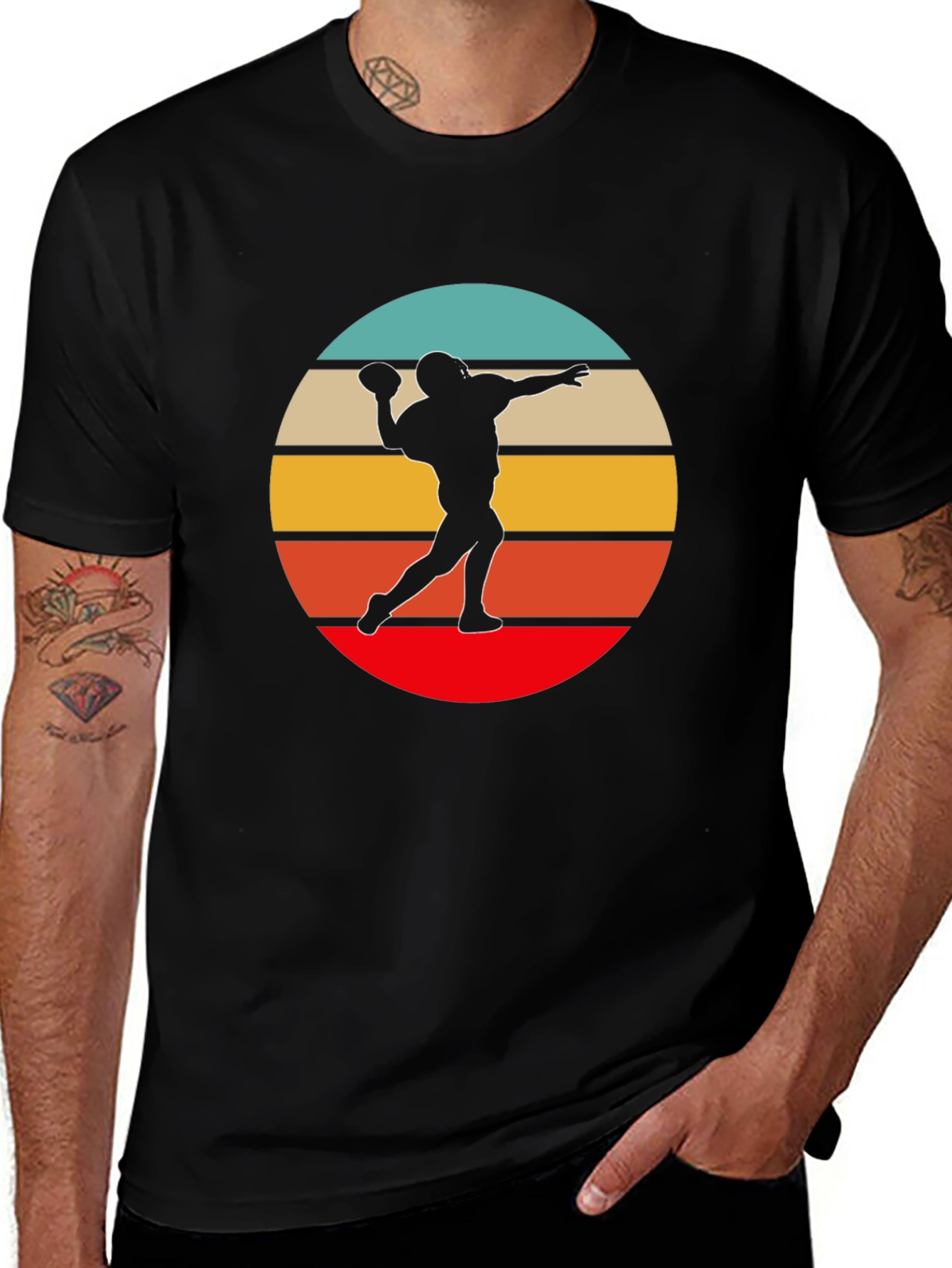Retro Football Player Tee
