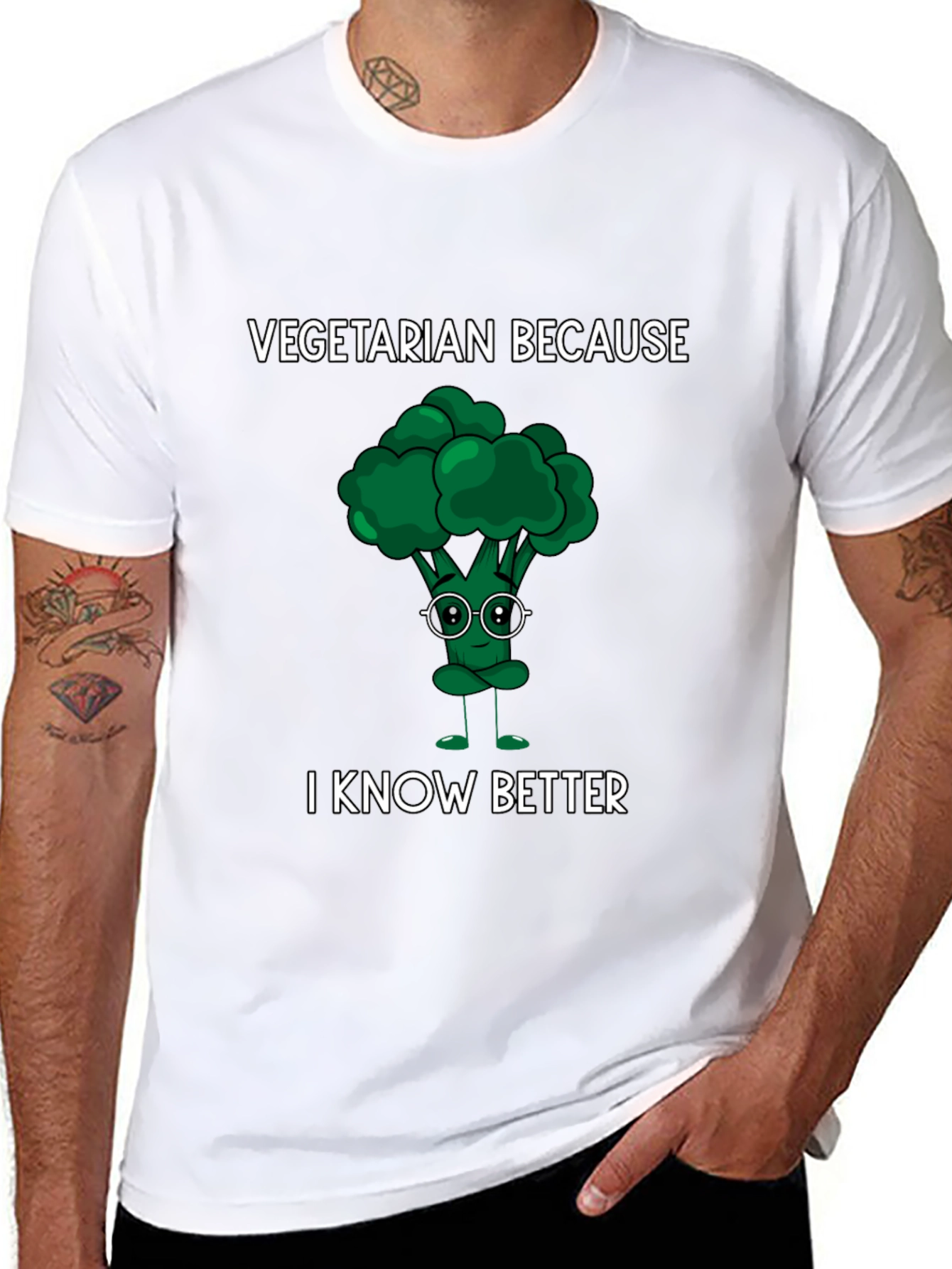 Vegetarian Broccoli Humor Tee