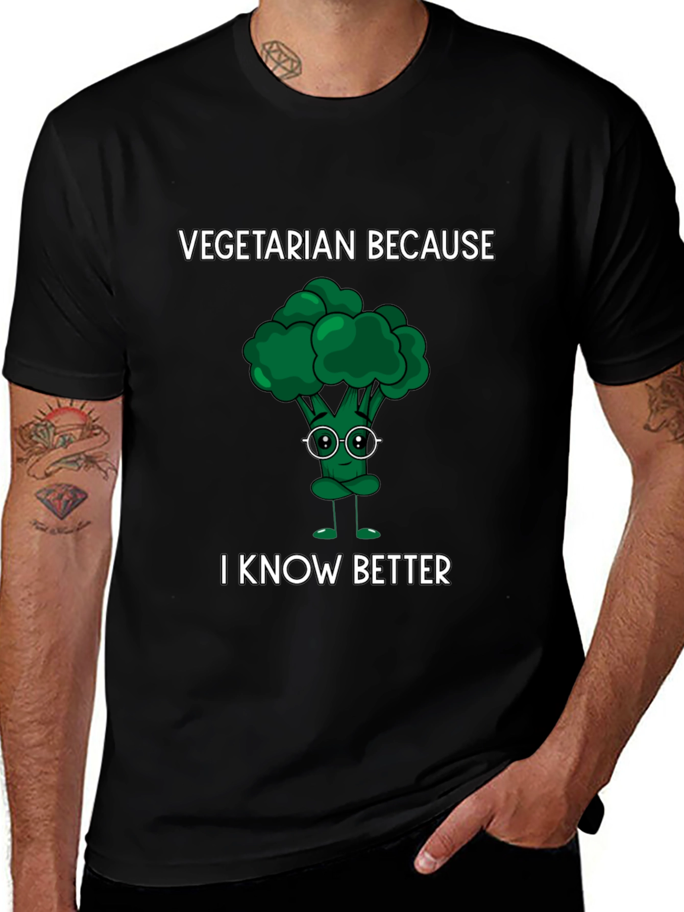 Vegetarian Broccoli Humor Tee