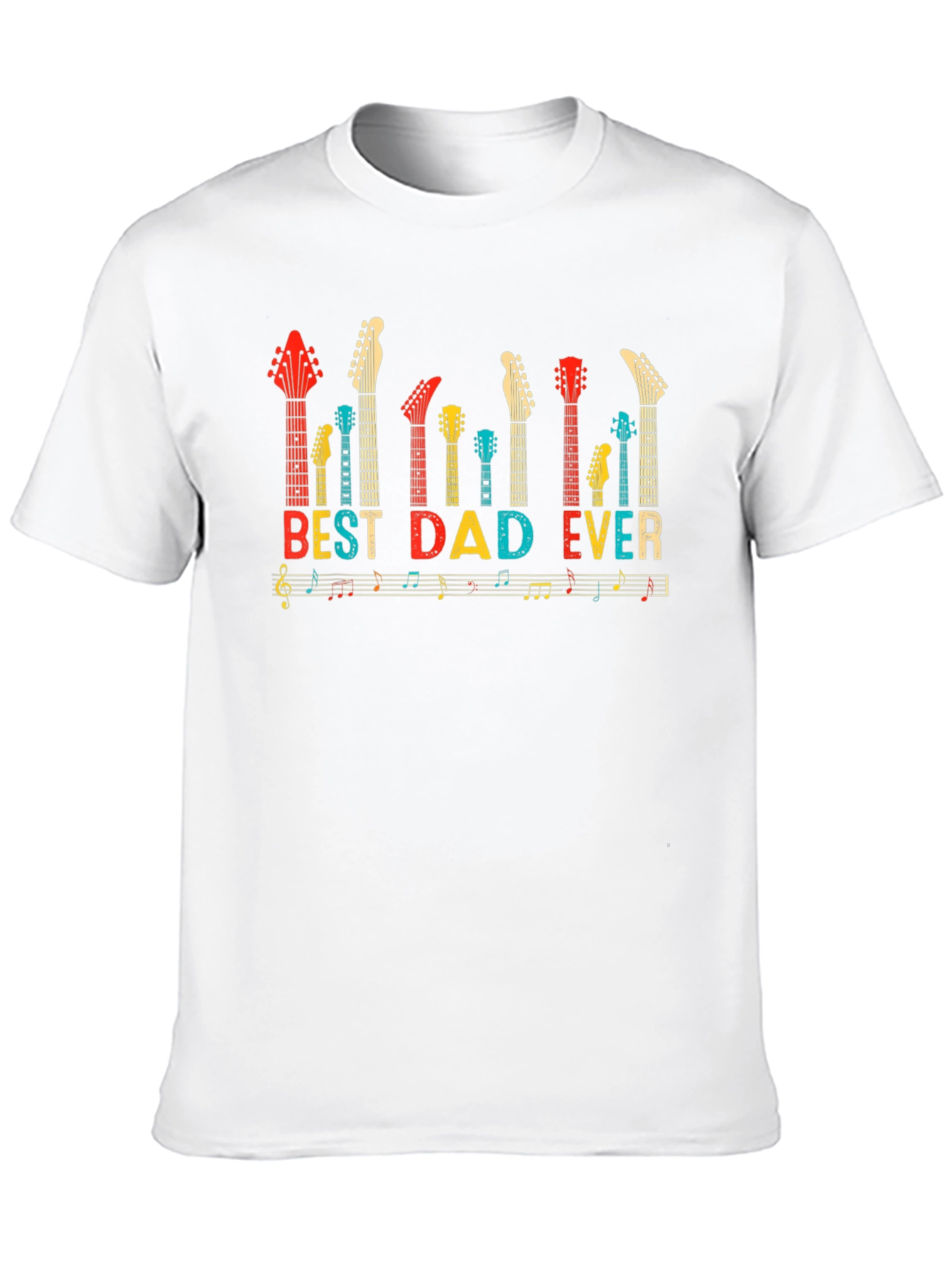 Best Dad Ever Guitar Music T-Shirt