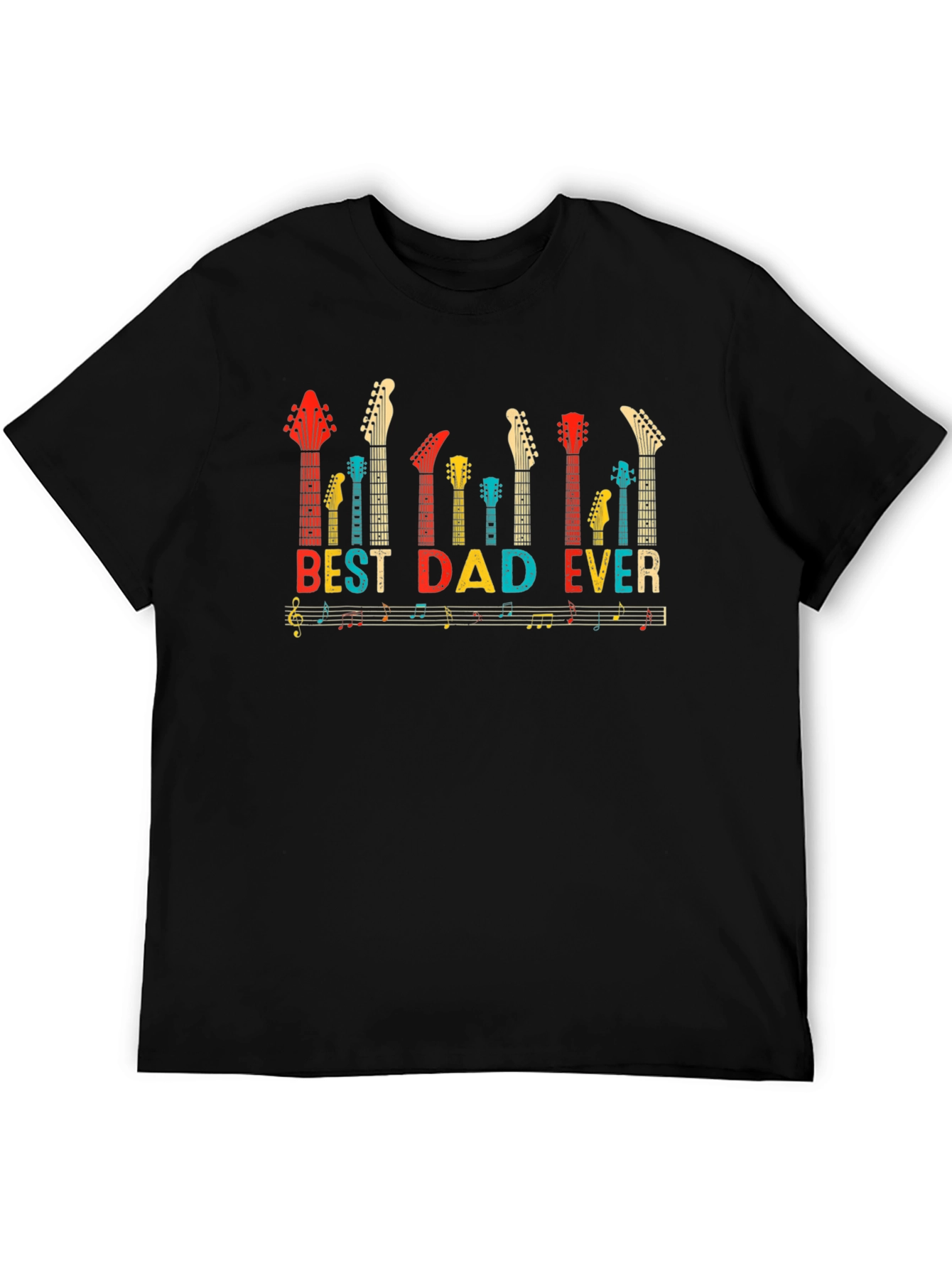 Best Dad Ever Guitar Music T-Shirt