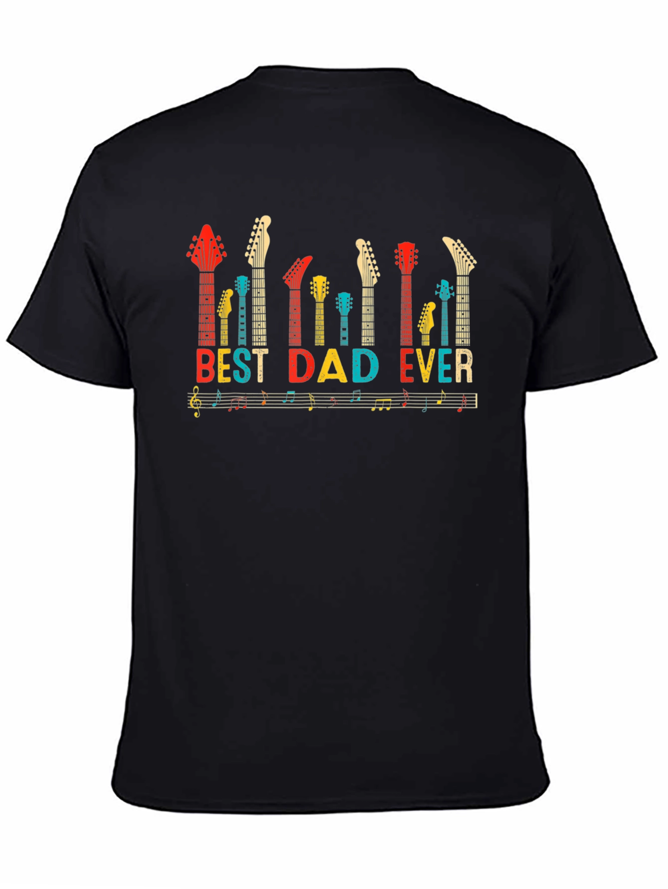 Best Dad Ever Guitar Music T-Shirt