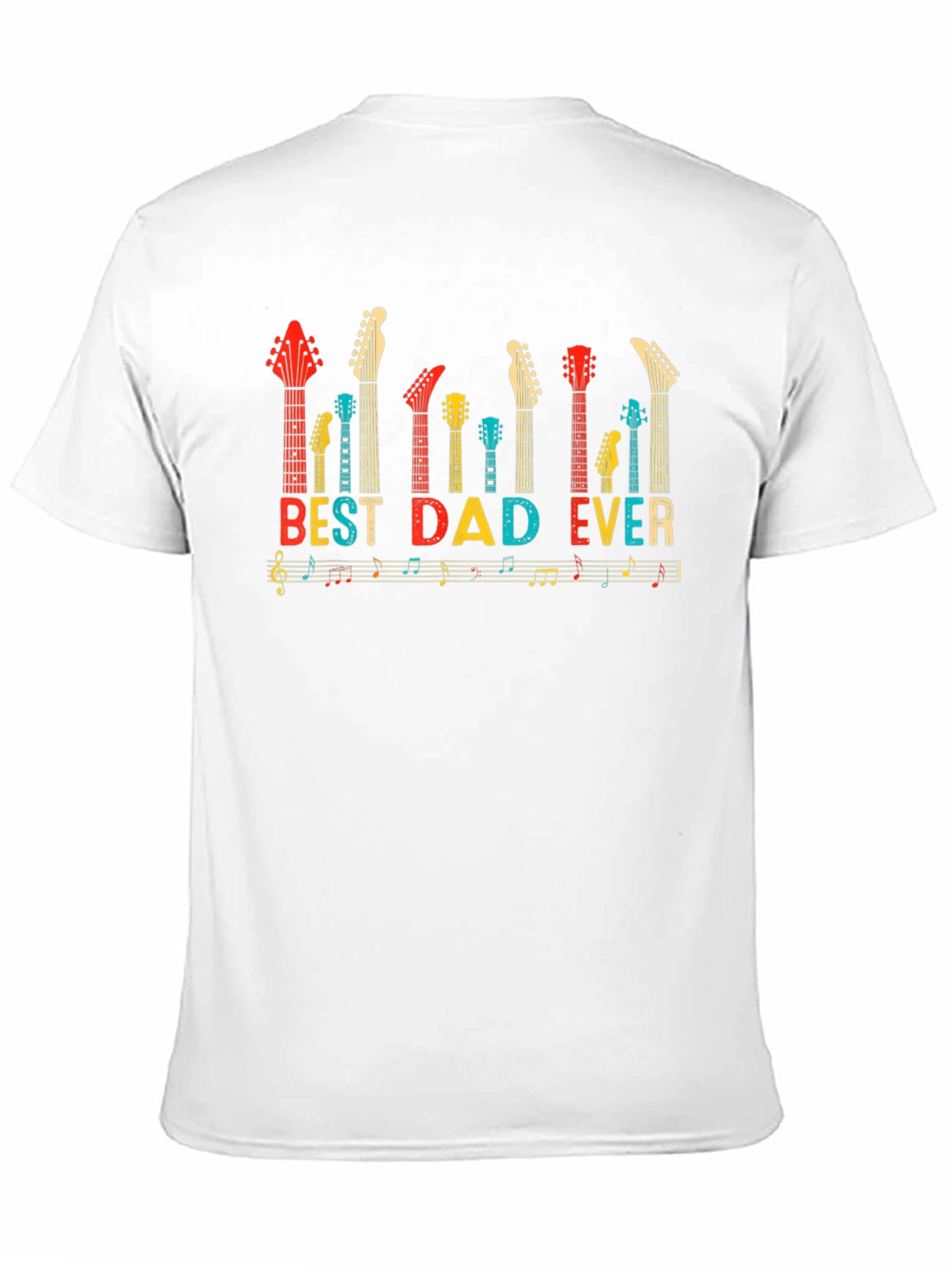 Best Dad Ever Guitar Music T-Shirt