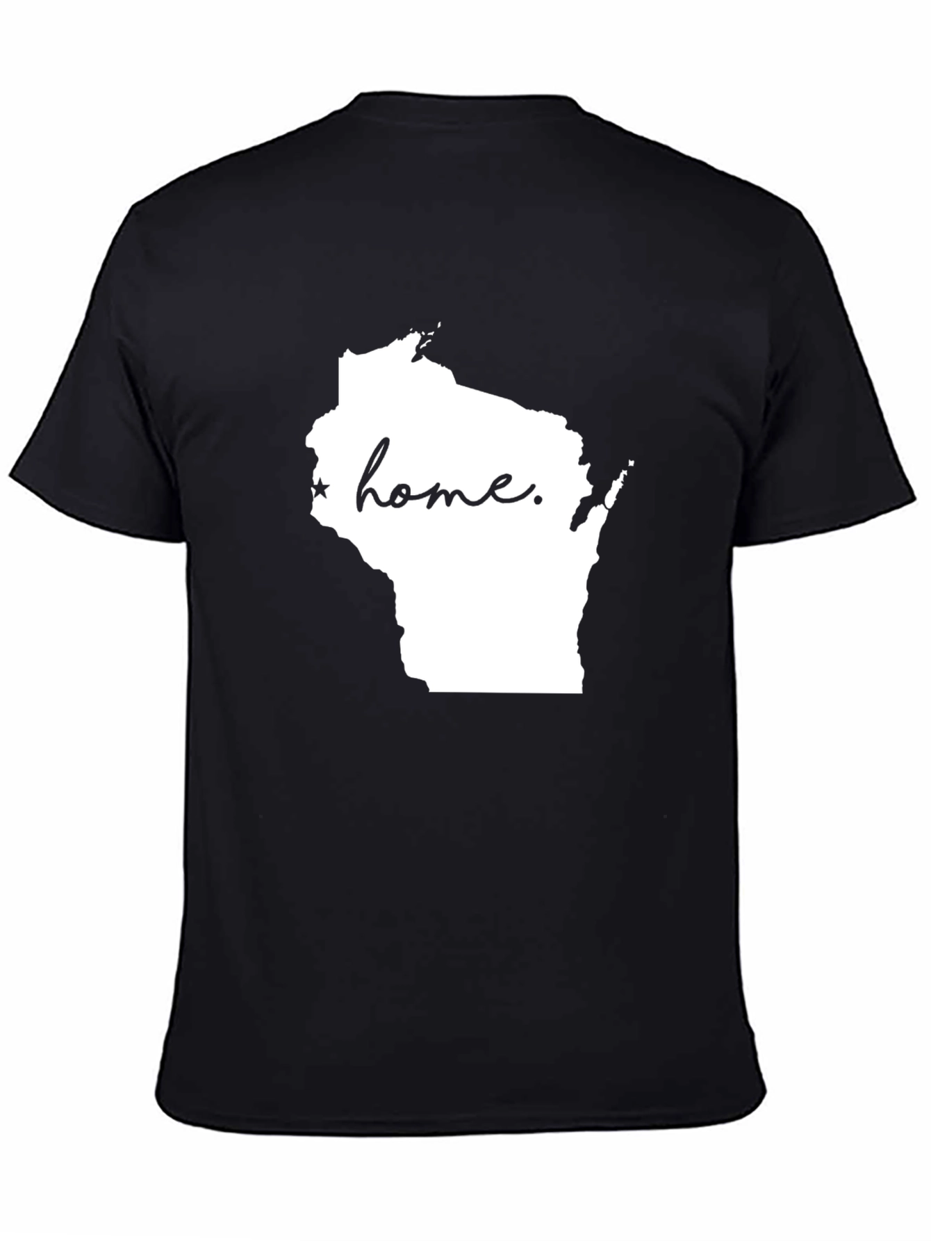 Wisconsin Home State Graphic Tee - Black