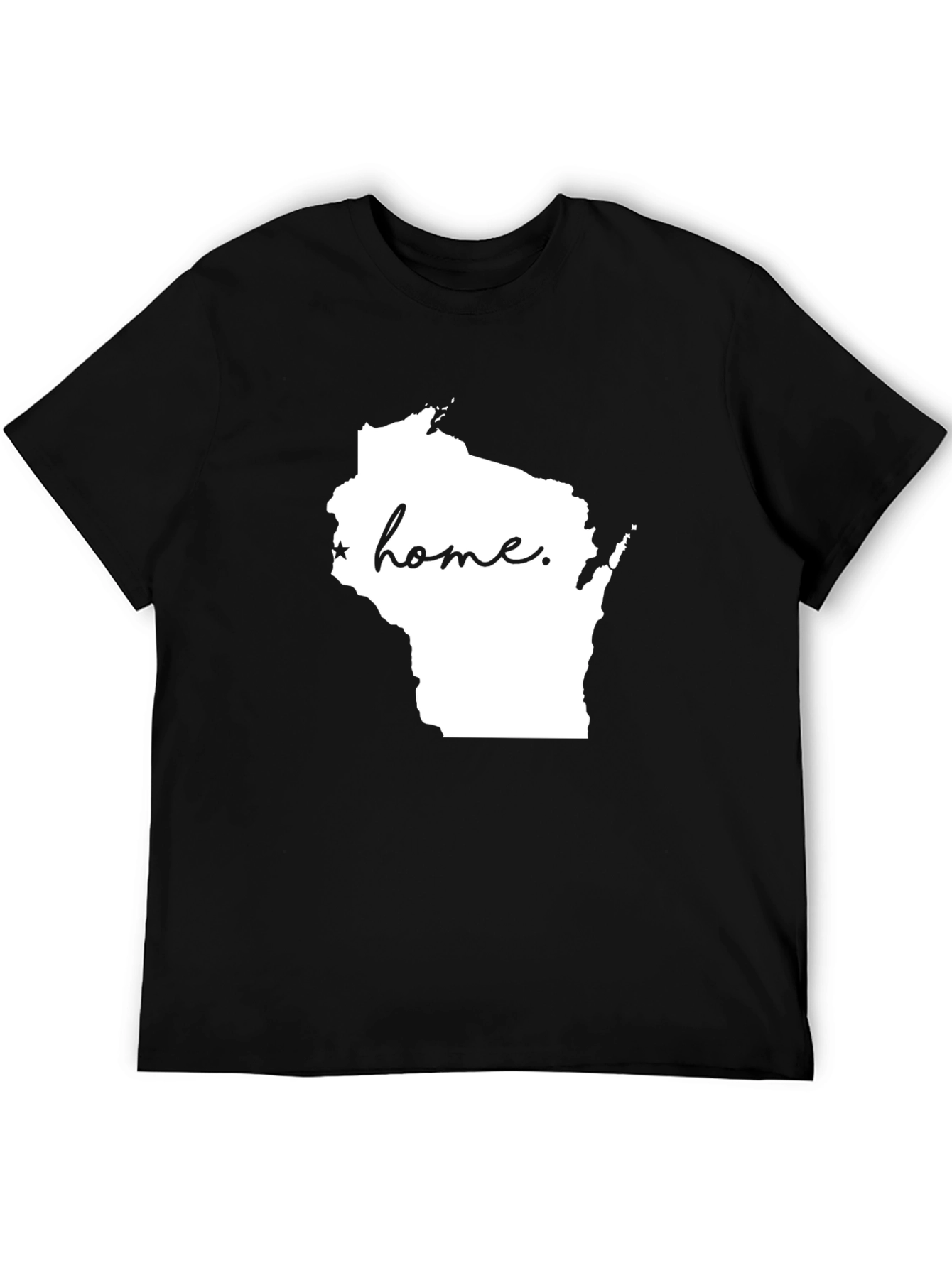 Wisconsin Home State Graphic Tee - Black