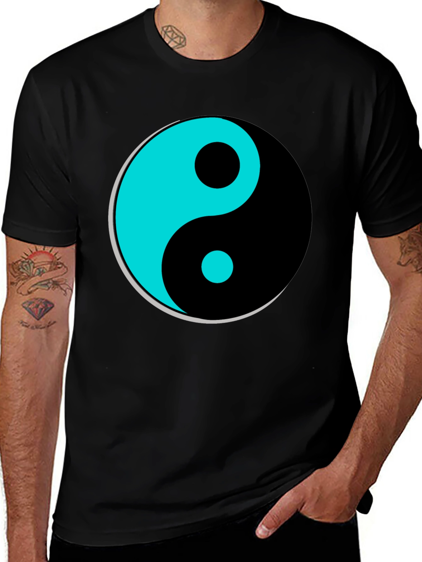 Yin Yang Graphic T-Shirt - Black Tee