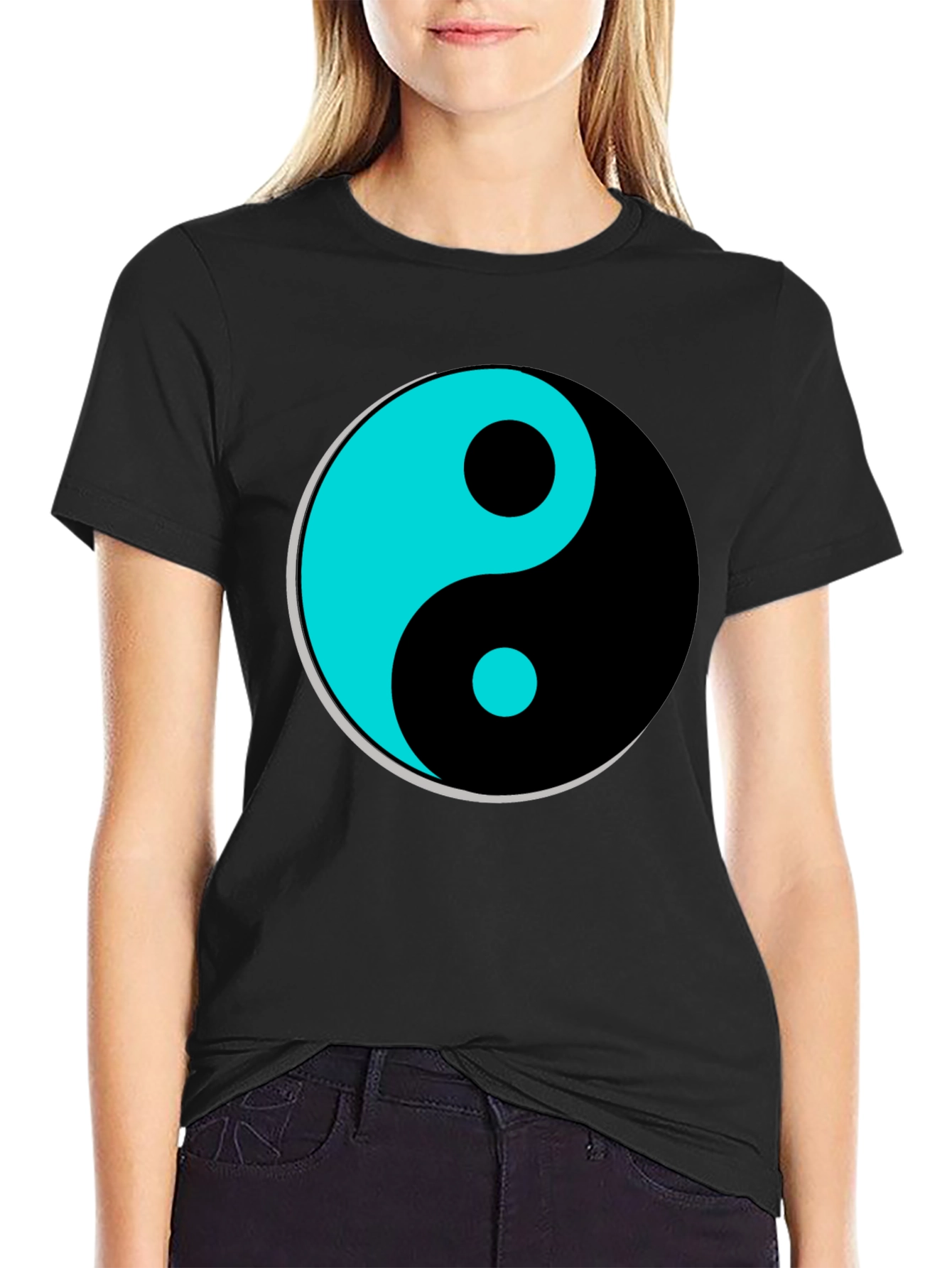 Yin Yang Graphic T-Shirt - Black Tee