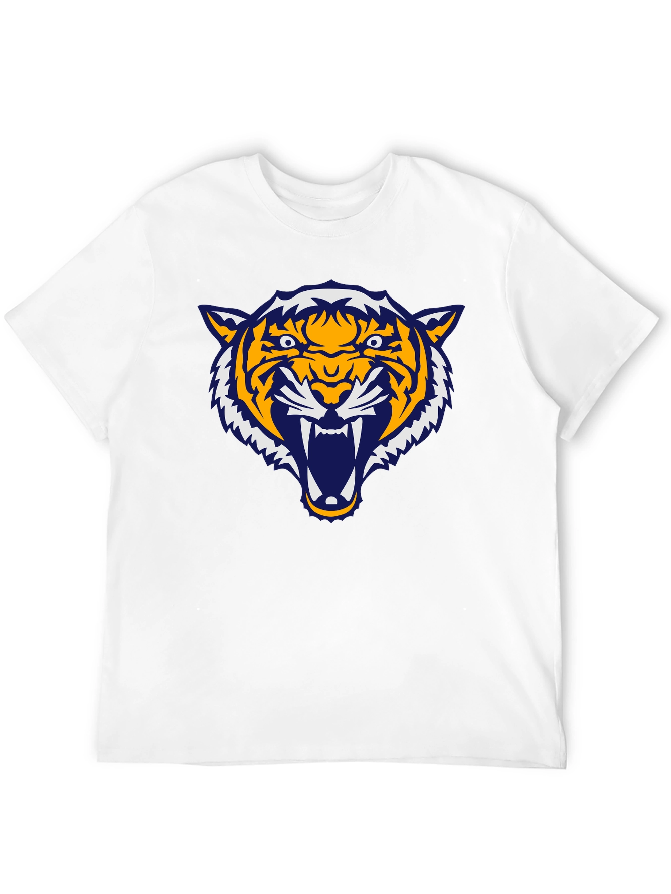 Bold Tiger Graphic Tee - Black Cotton Comfort