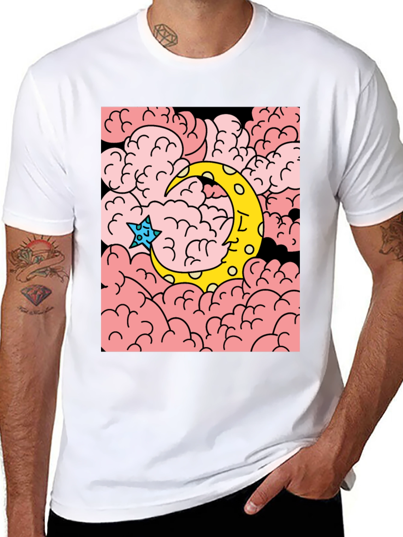 Celestial Dreams T-Shirt: Moon and Star Graphic Tee