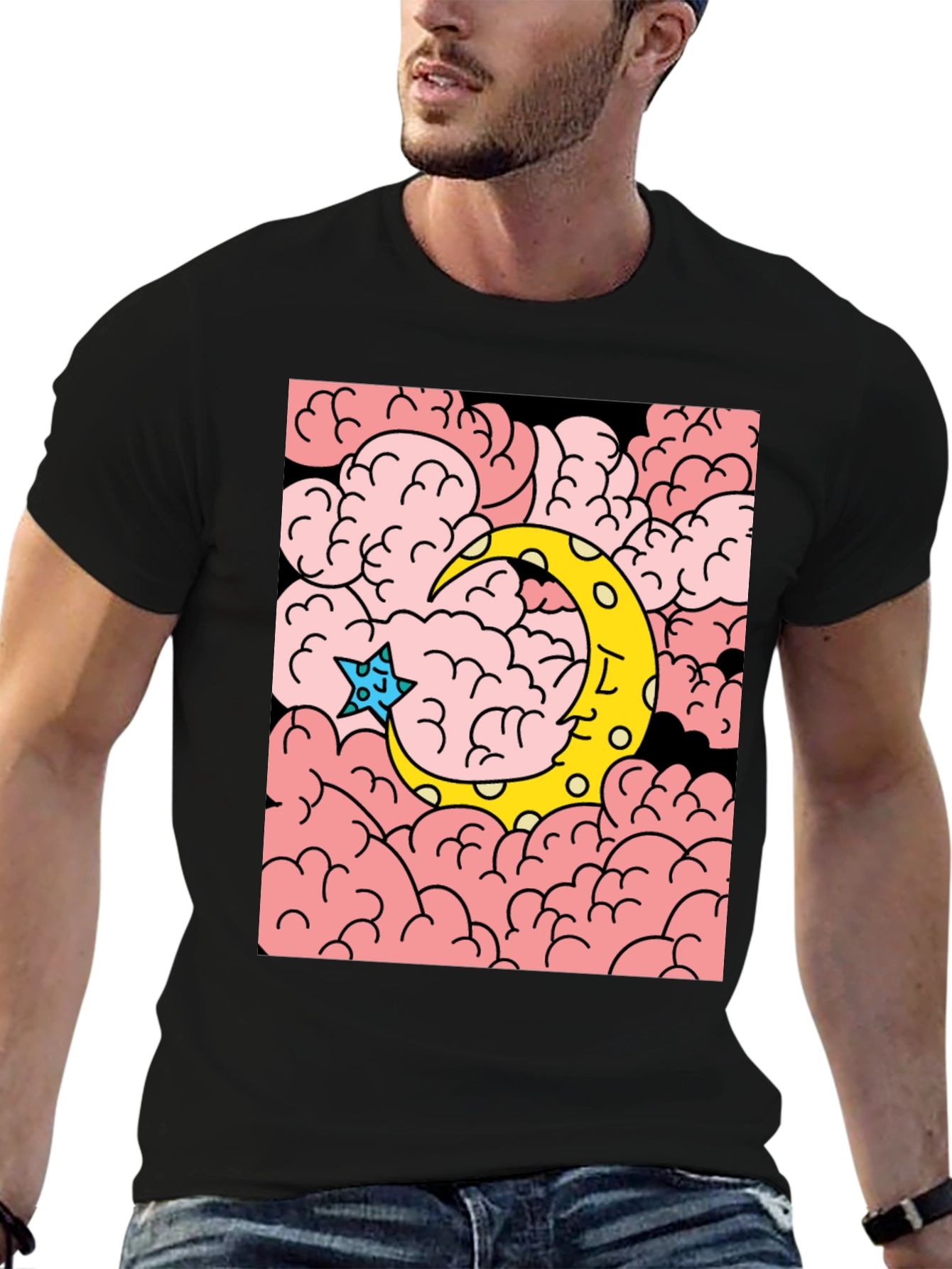 Celestial Dreams T-Shirt: Moon and Star Graphic Tee